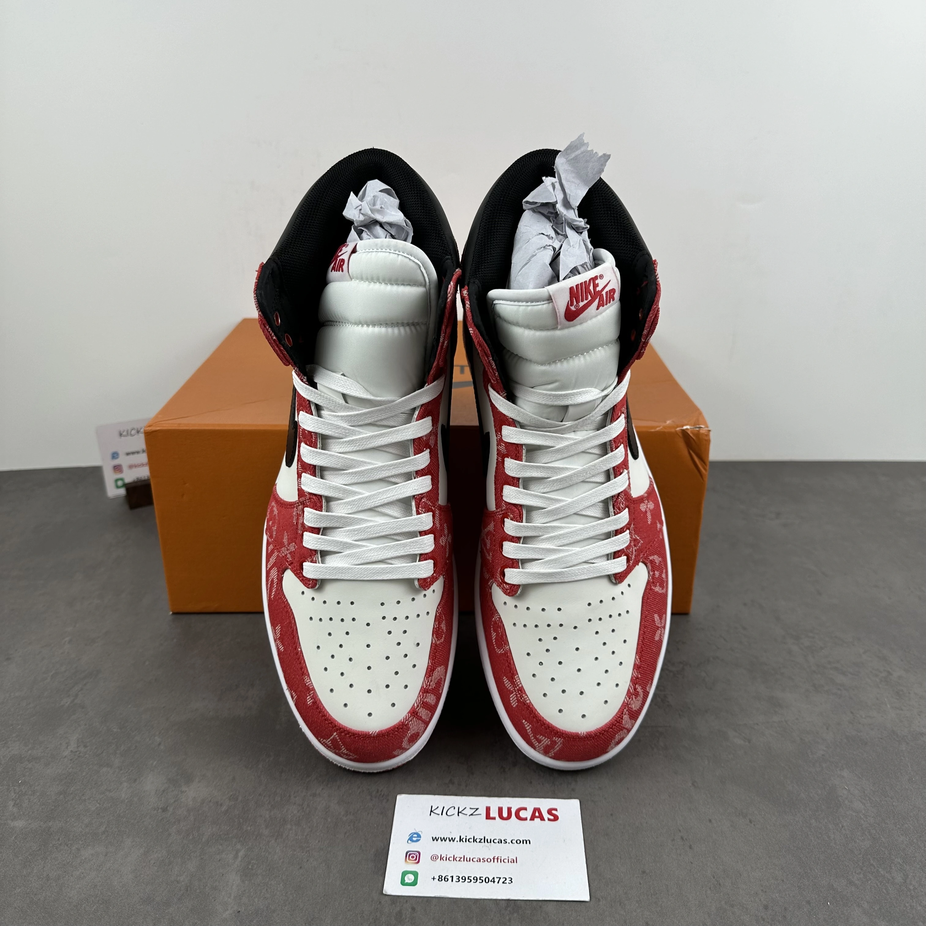 Sporty Air Jordan 1 X supreme X LV Red 1445