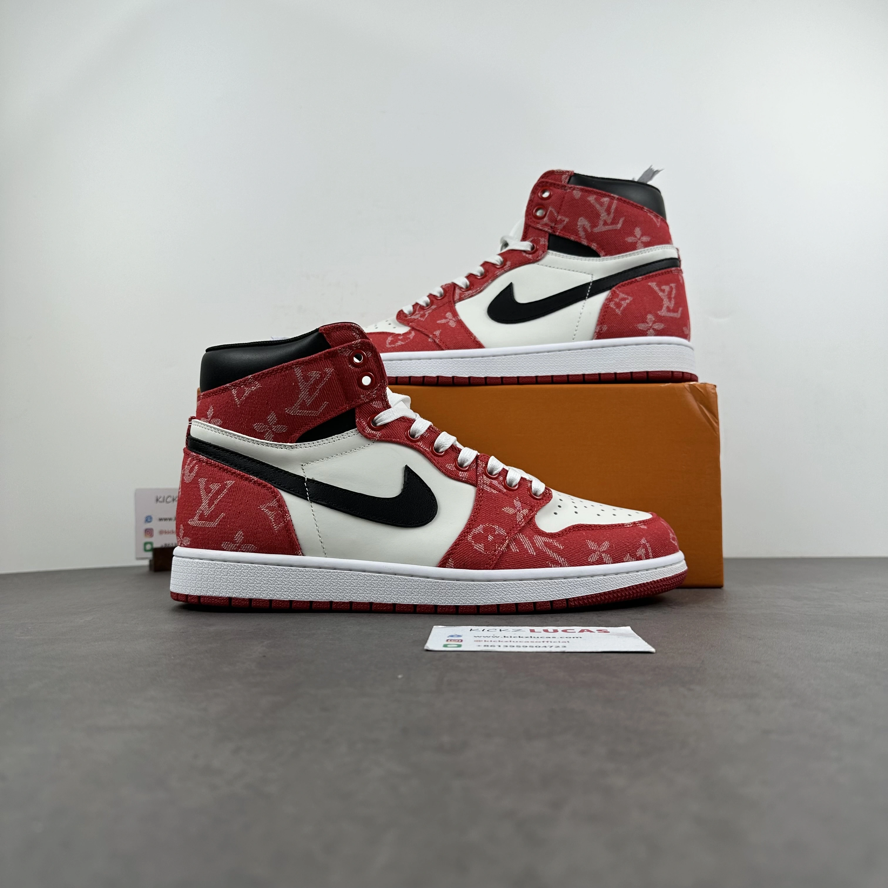Sporty Air Jordan 1 X supreme X LV Red 1445