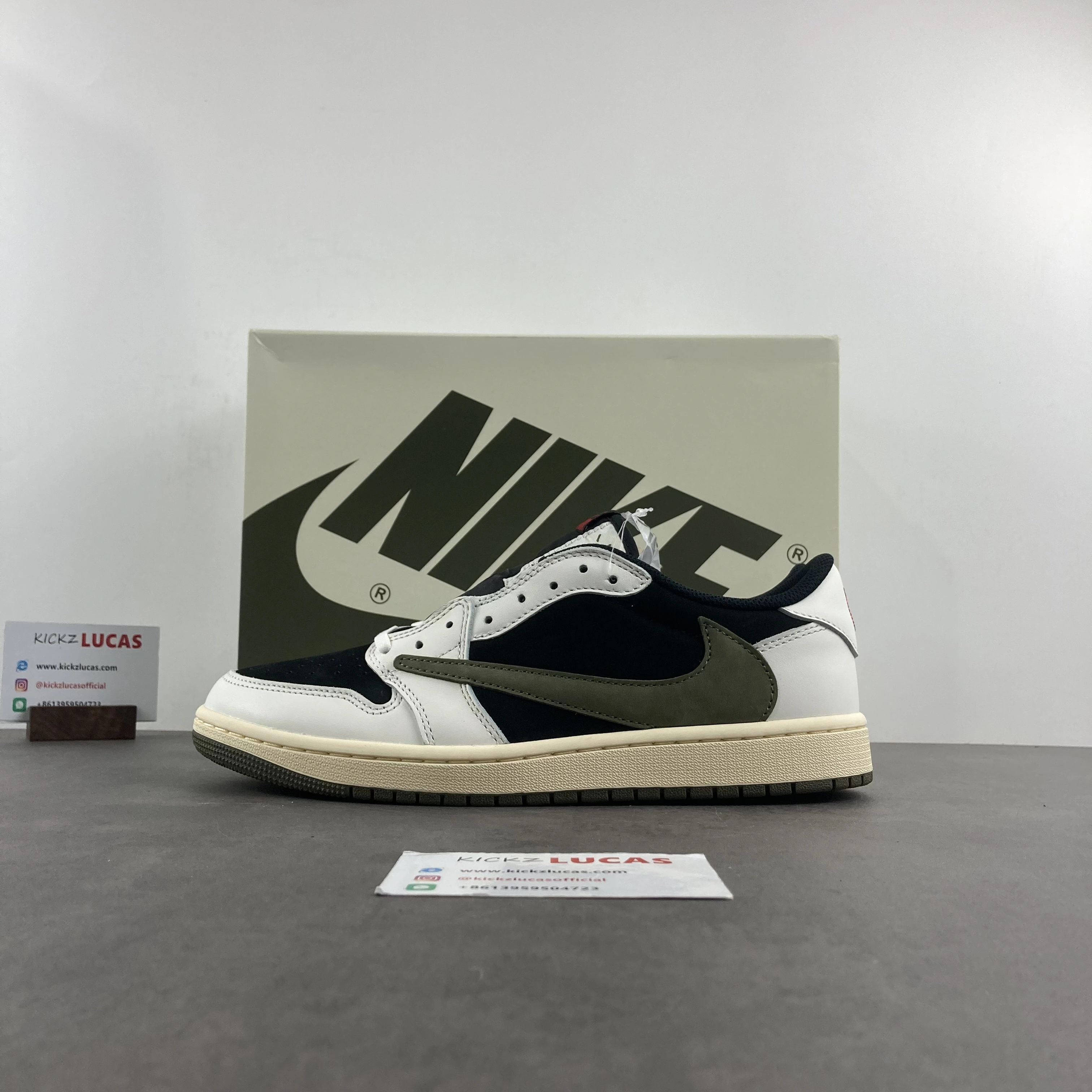 Air Jordan 1 x Travis Scott Olive DZ4137- Tailored 1623