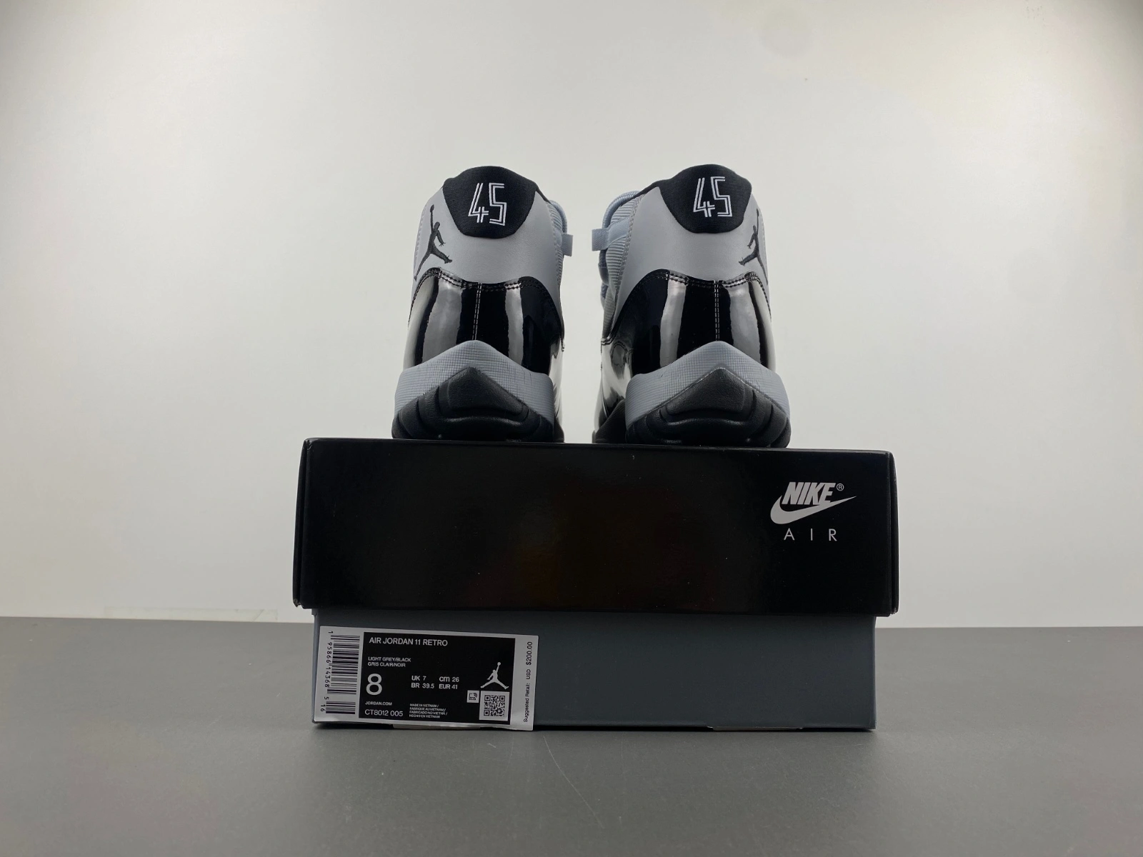 Affordable Air Jordan 11 Black Grey CT8012- 2172