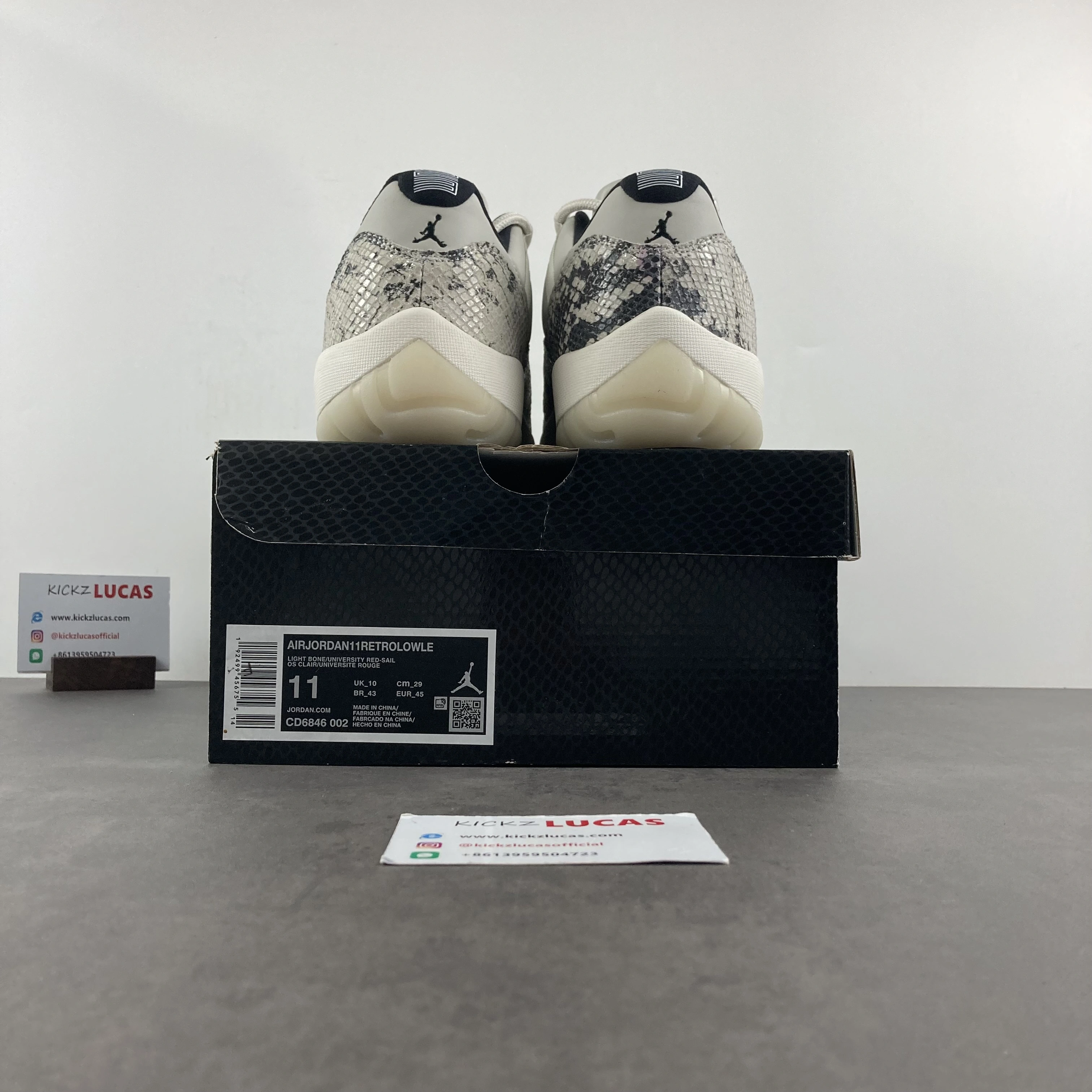 WaterResistant Air Jordan 11 Retro Low Snake Light Bone CD6846- 2213