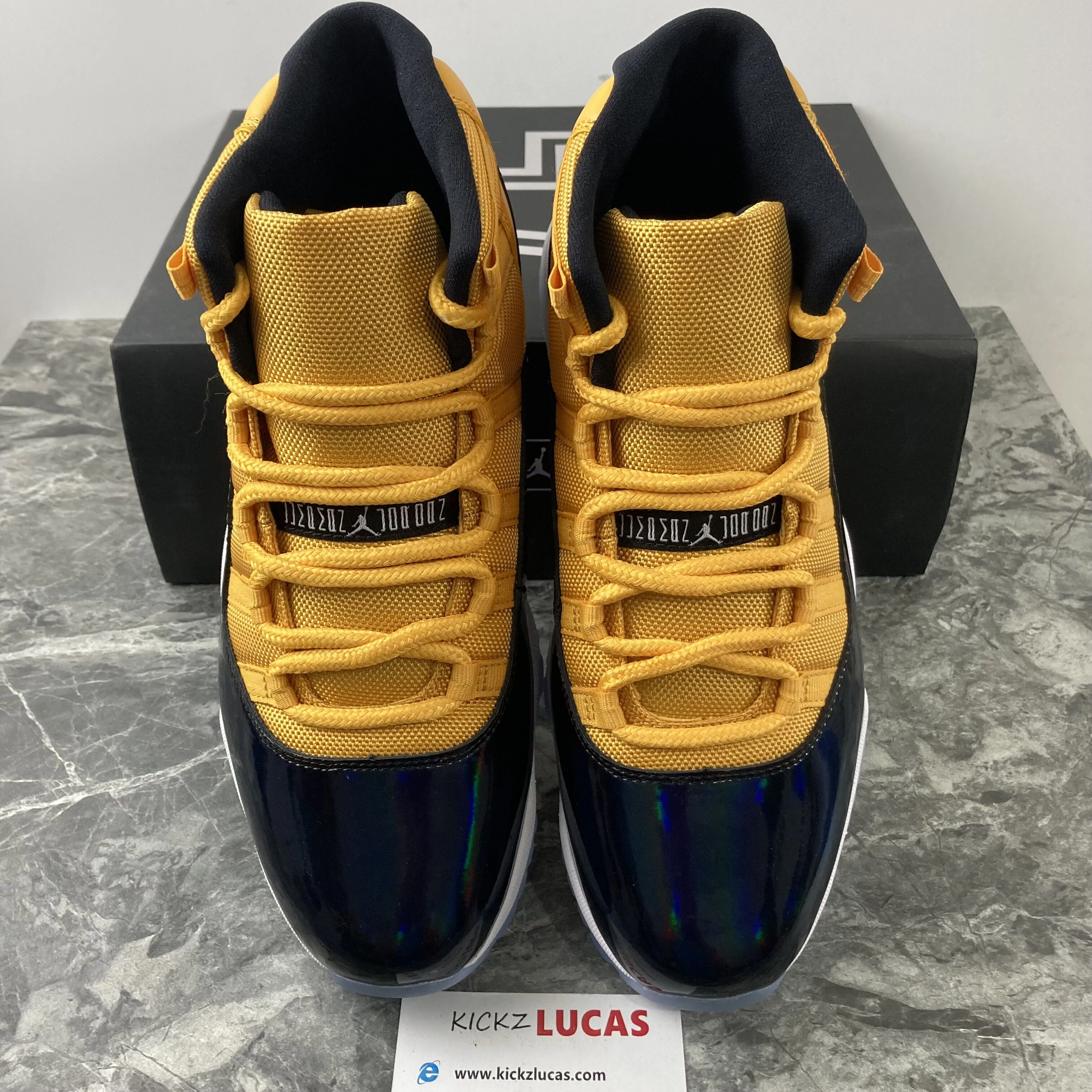 Air Jordan 11 Retro Yellow Nabvy blue CT8012- FreshLook 2196