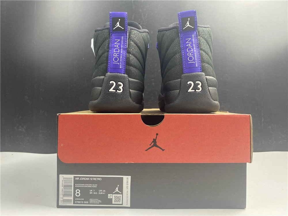 QuickDry Air Jordan 12 Retro Black Dark Concord CT8013- 2263