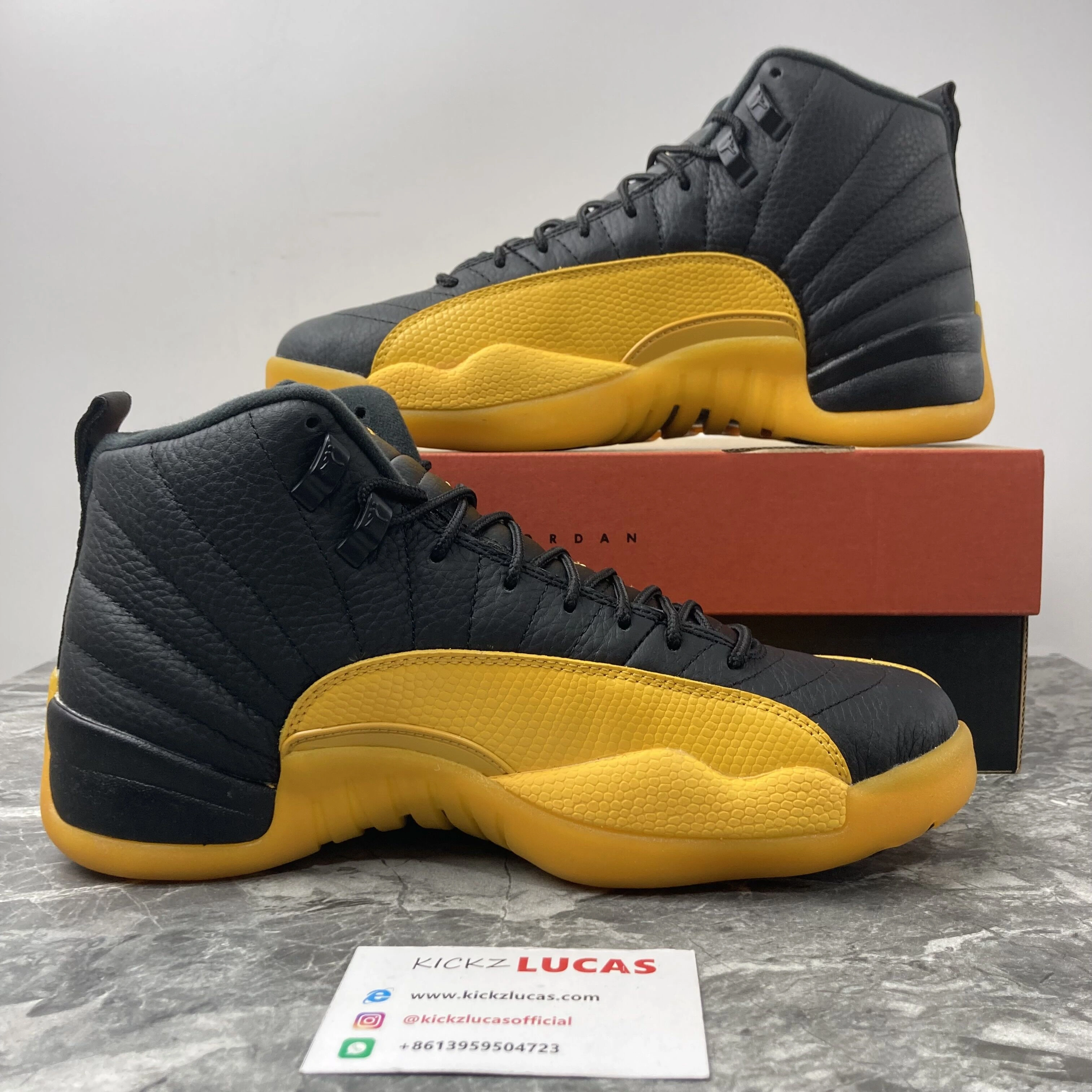 WeatherProof Air Jordan 12 Retro Black University Gold 130690- 2264