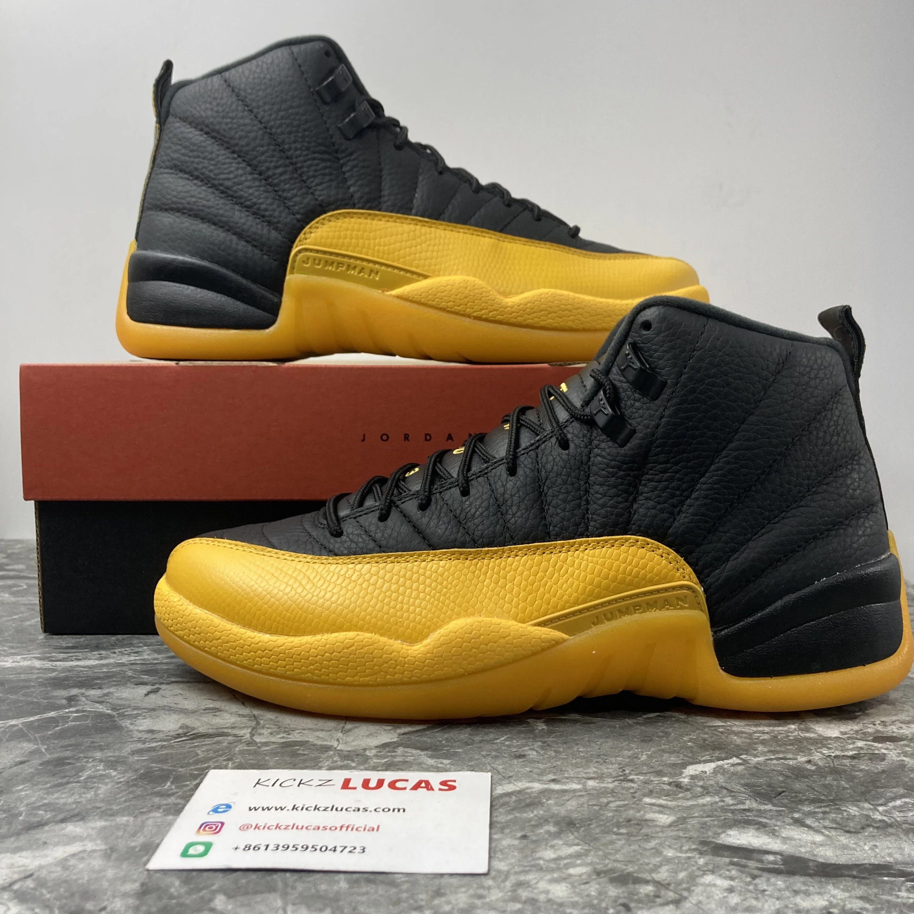 WeatherProof Air Jordan 12 Retro Black University Gold 130690- 2264