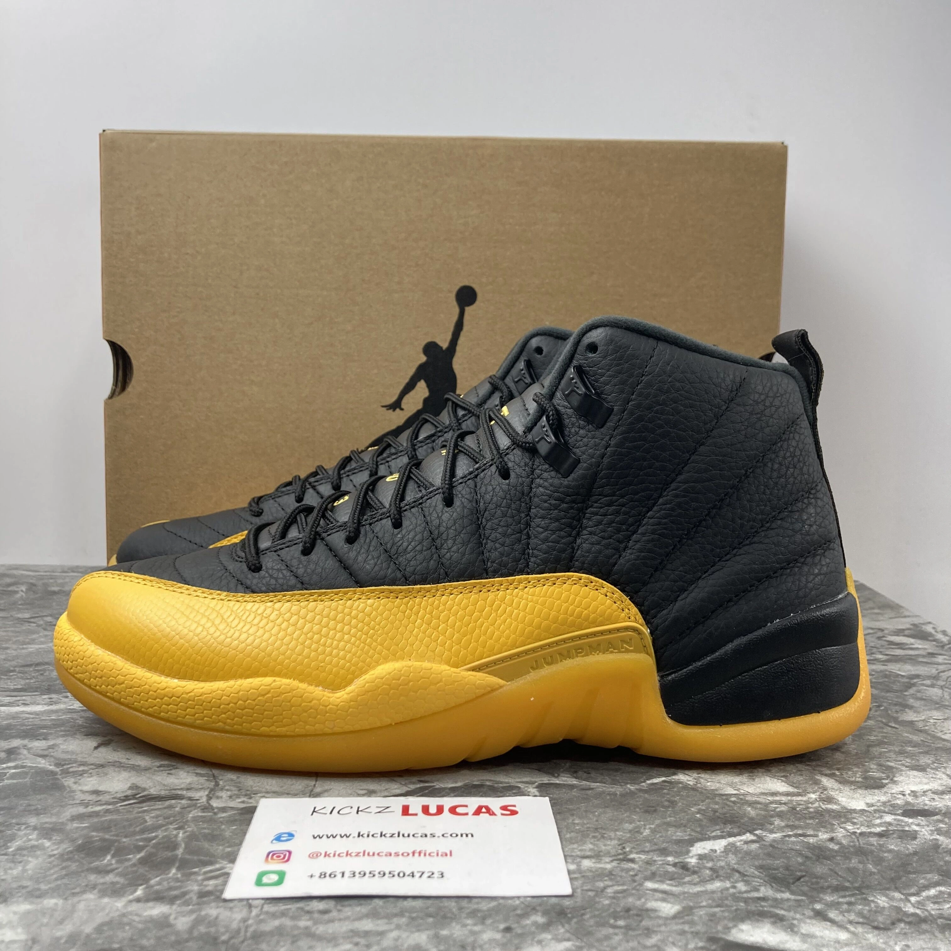WeatherProof Air Jordan 12 Retro Black University Gold 130690- 2264