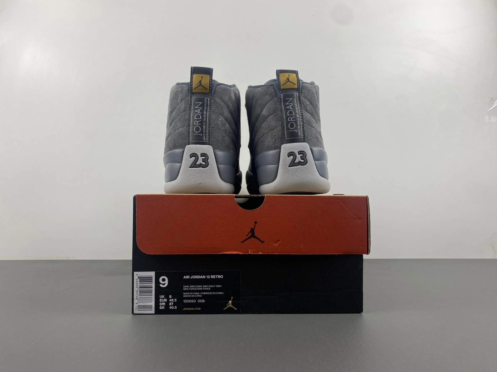 Cozy Air Jordan 12 Retro Dark Grey 130690- 2231