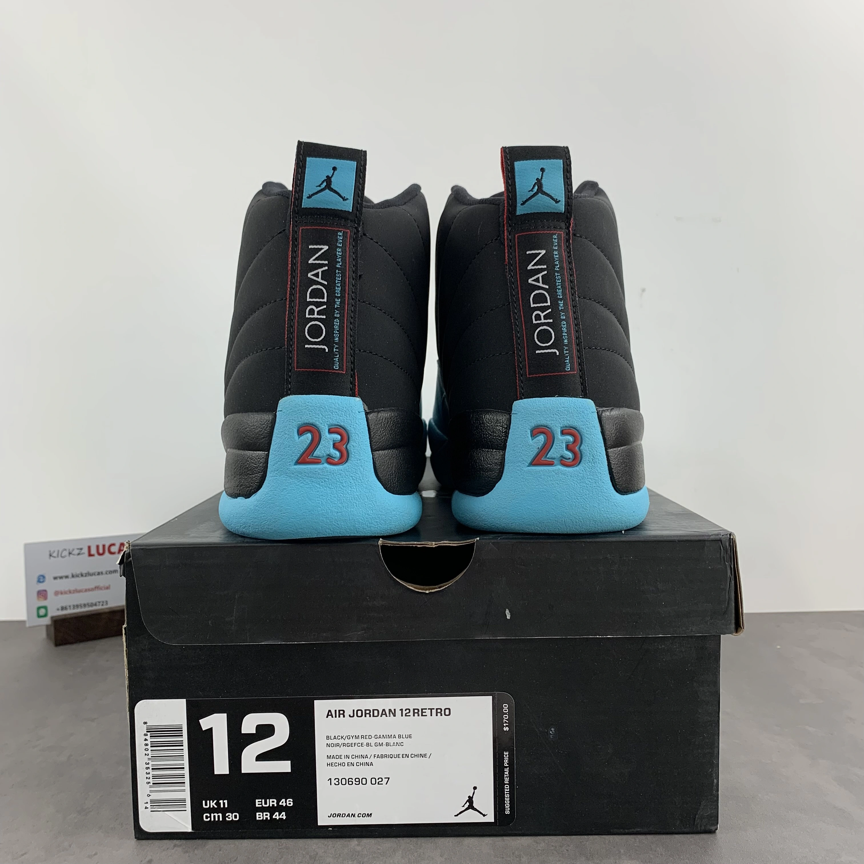 Breathable Air Jordan 12 Retro Gamma Blue 130690- 2246