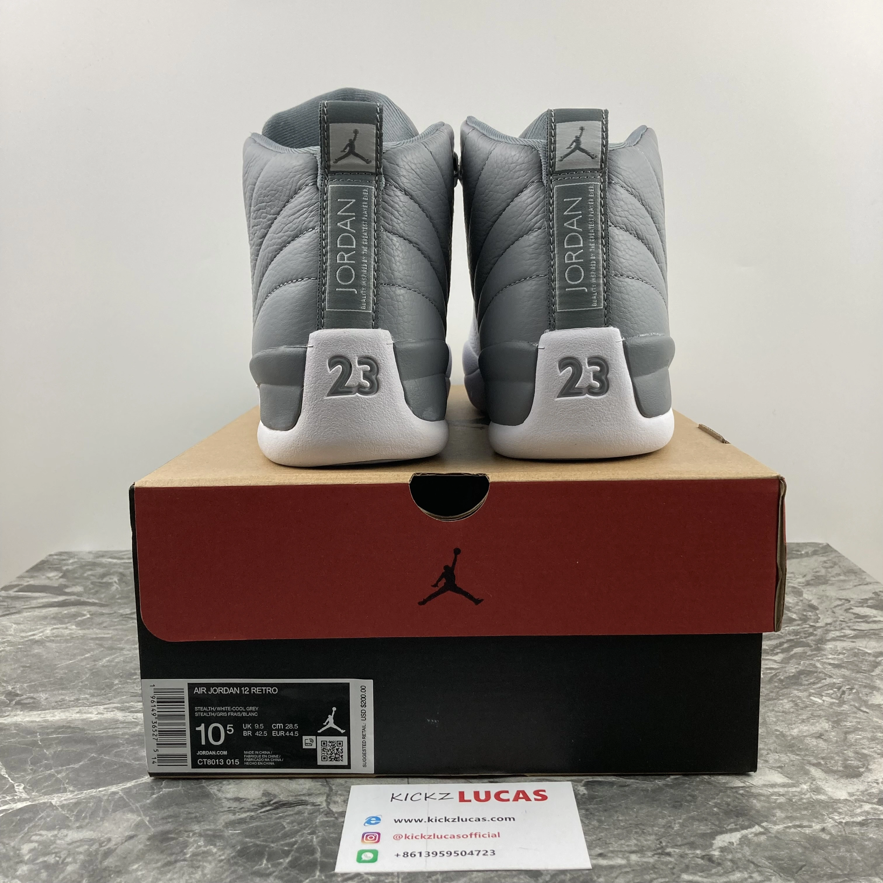 Air Jordan 12 Retro Stealth CT8013- WrinkleFree 2251