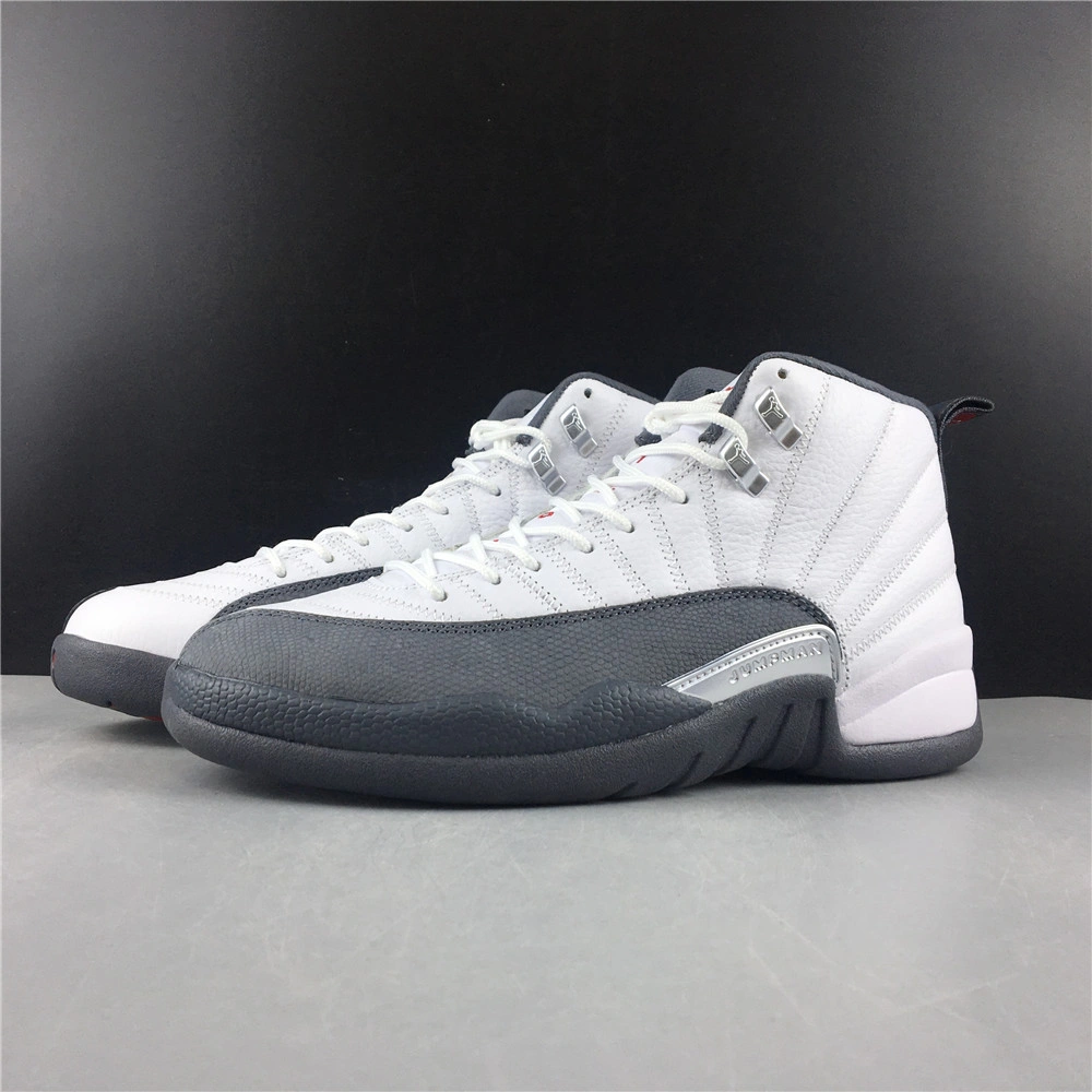 Air Jordan 12 Retro White Dark Grey 153265- Trendsetting 2261