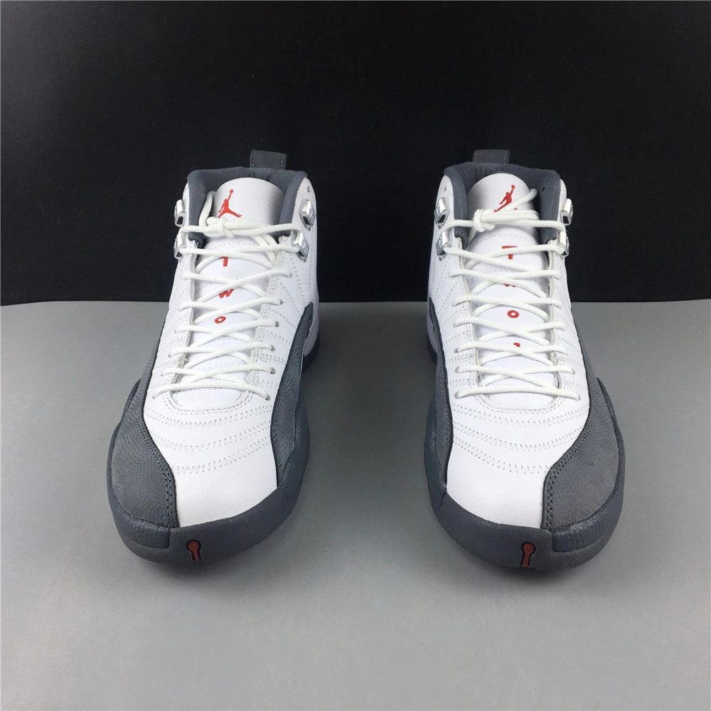 Air Jordan 12 Retro White Dark Grey 153265- Trendsetting 2261