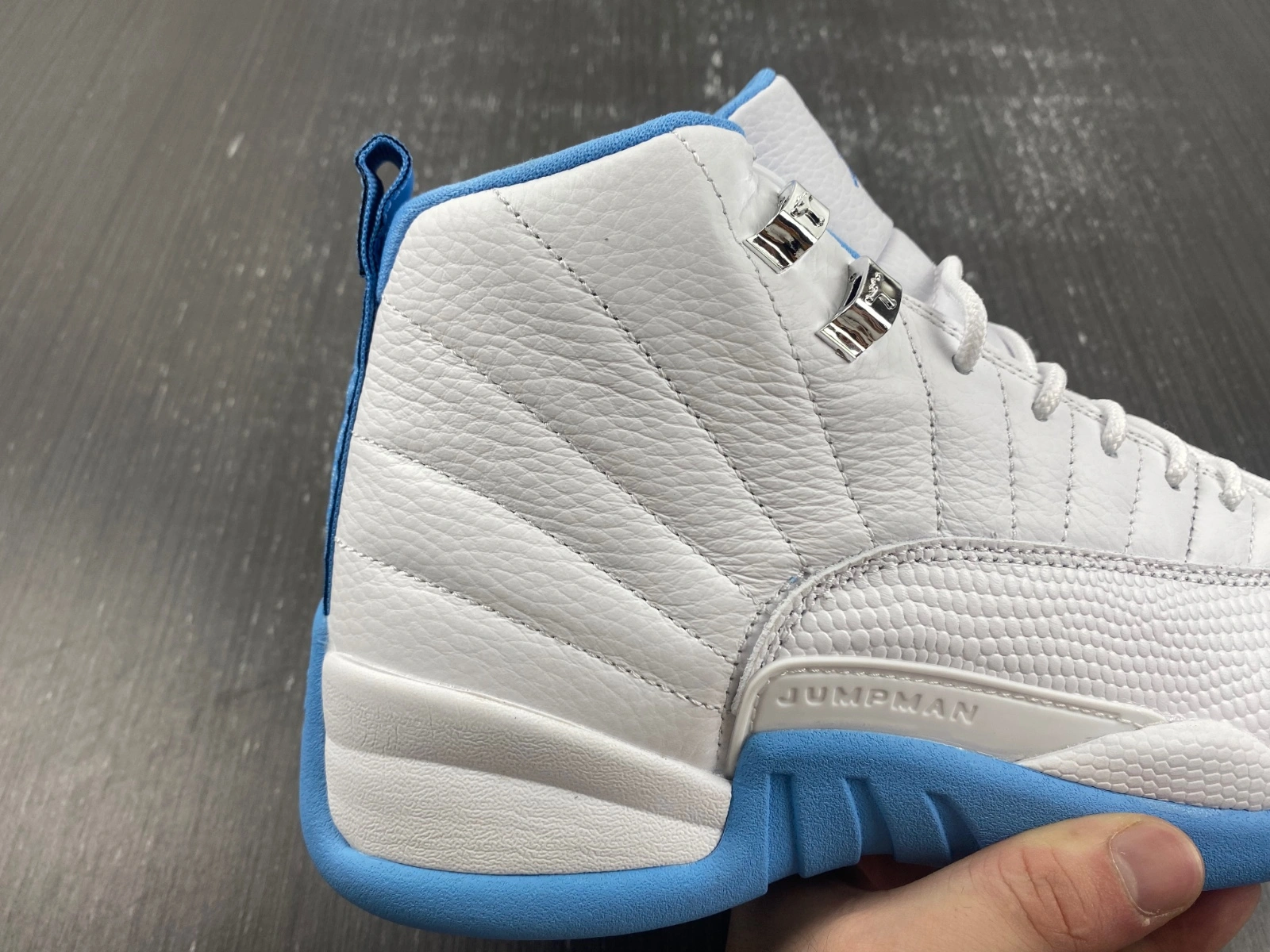 Air Jordan 12 Retro White University Blue 308243- Versatile 2241