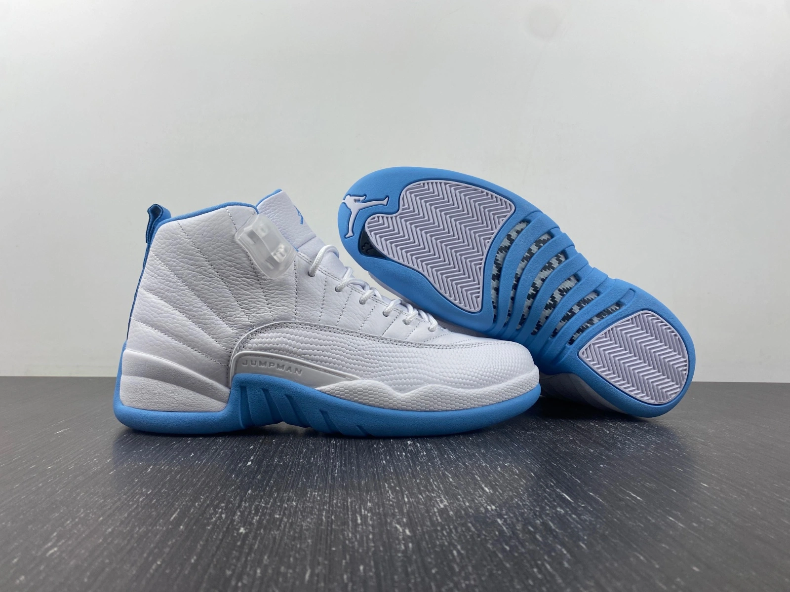 Air Jordan 12 Retro White University Blue 308243- Versatile 2241