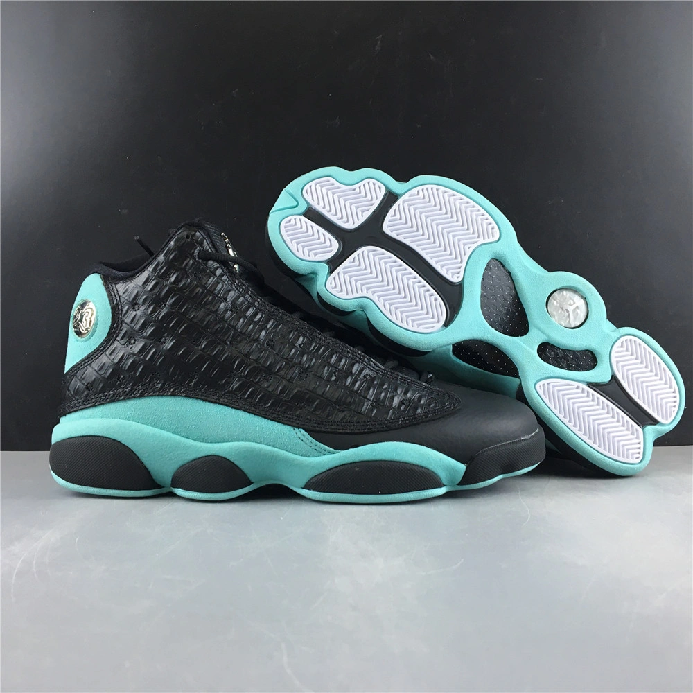 Chic Air Jordan 13 Retro Black Island Green 414571- 2289