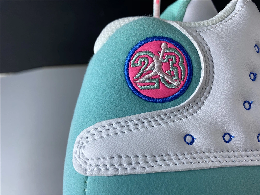 Air Jordan 13 Retro White Soar Green Pink 439358- BestValue 2296