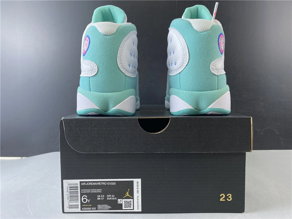 Air Jordan 13 Retro White Soar Green Pink 439358- BestValue 2296