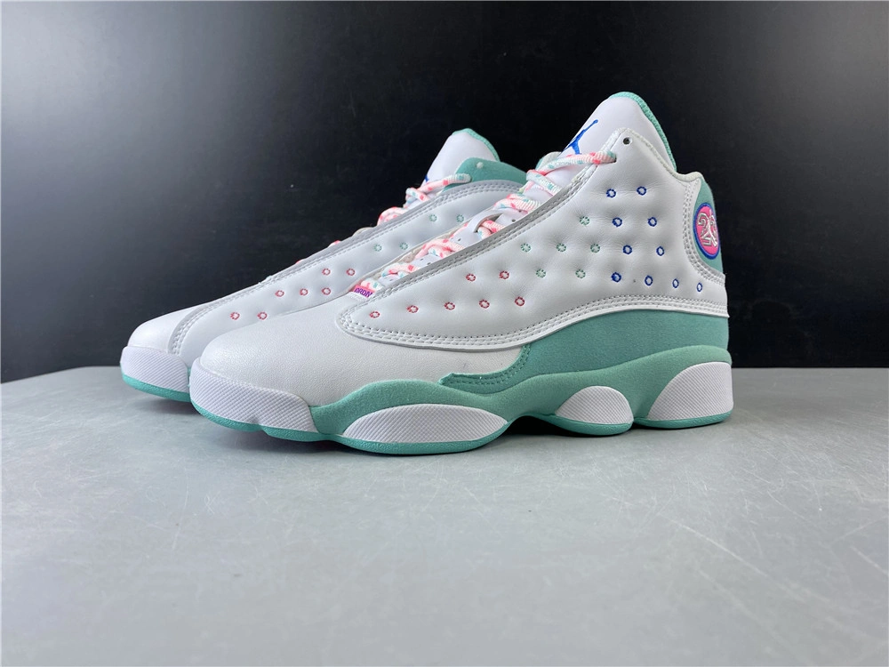 Air Jordan 13 Retro White Soar Green Pink 439358- BestValue 2296