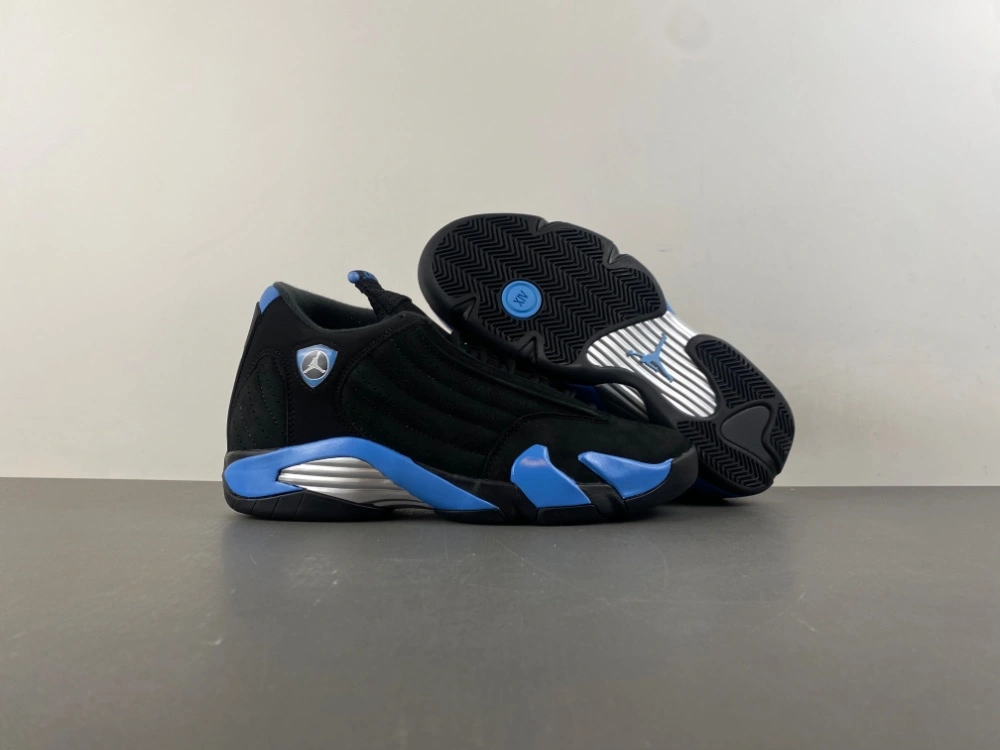 Comfortable Air Jordan 14 Retro Black University Blue 487471- 2300