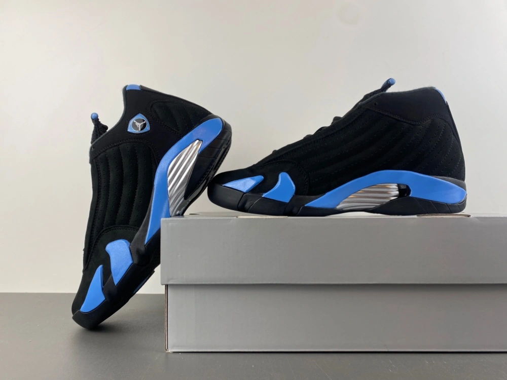 Comfortable Air Jordan 14 Retro Black University Blue 487471- 2300