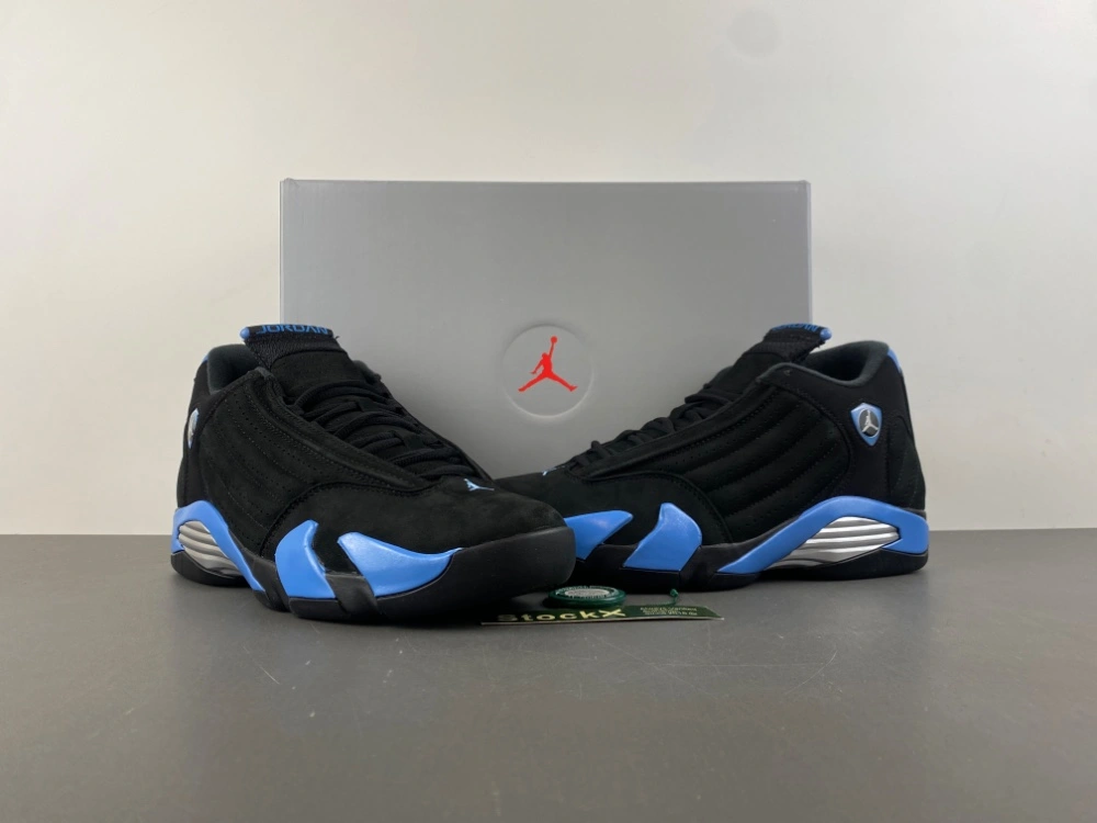 Comfortable Air Jordan 14 Retro Black University Blue 487471- 2300