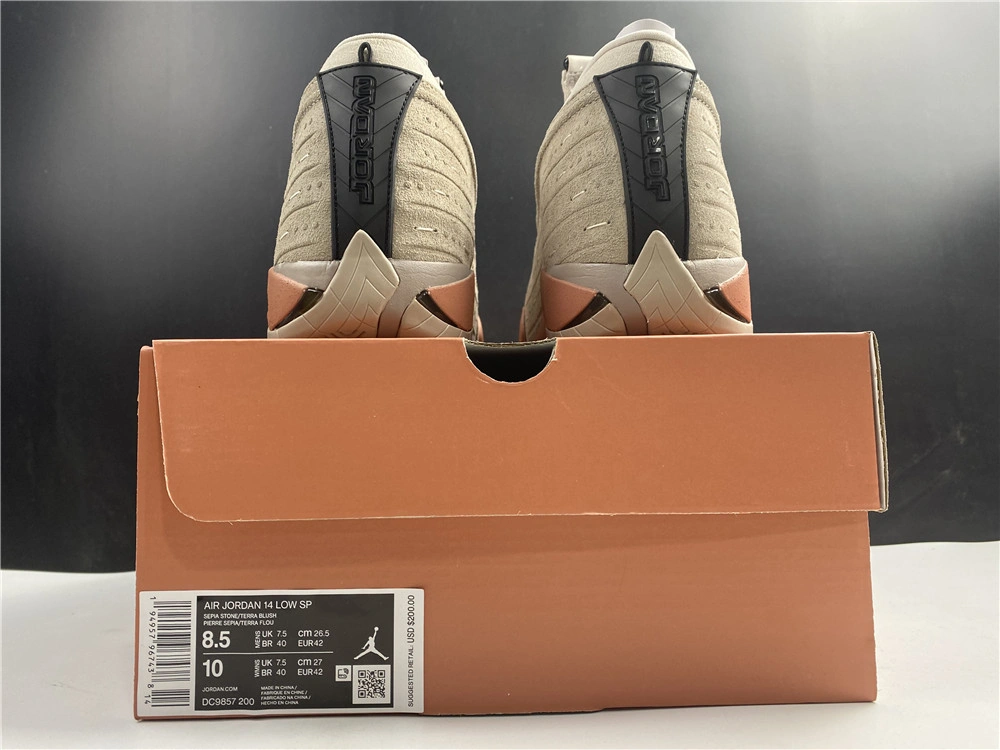 Air Jordan 14 Retro Low CLOT Terra Blush DC9857- Stretchable 2314