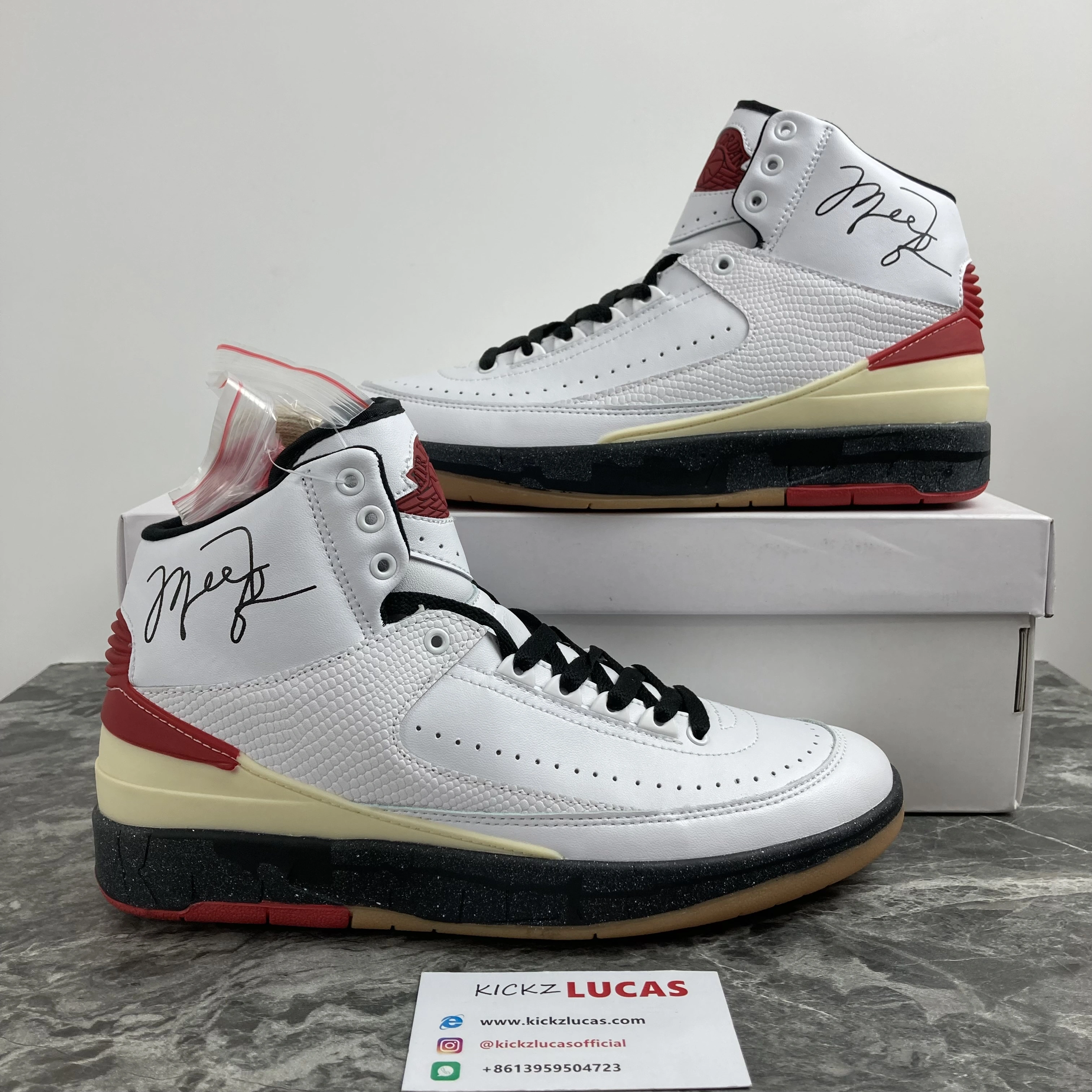 Trendy Air Jordan 2 Retro High SP Off-White White Red DJ4375- 1799