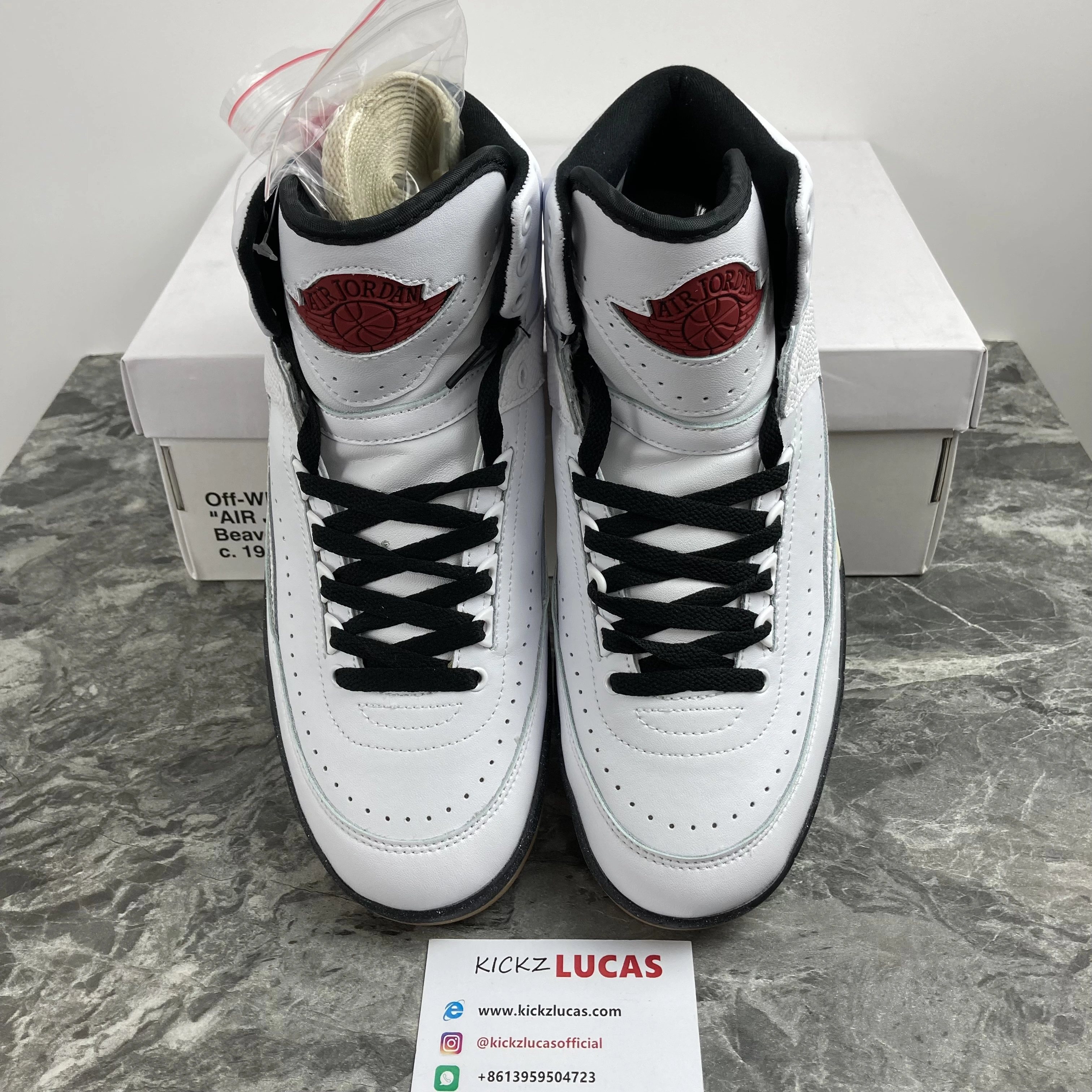 Trendy Air Jordan 2 Retro High SP Off-White White Red DJ4375- 1799