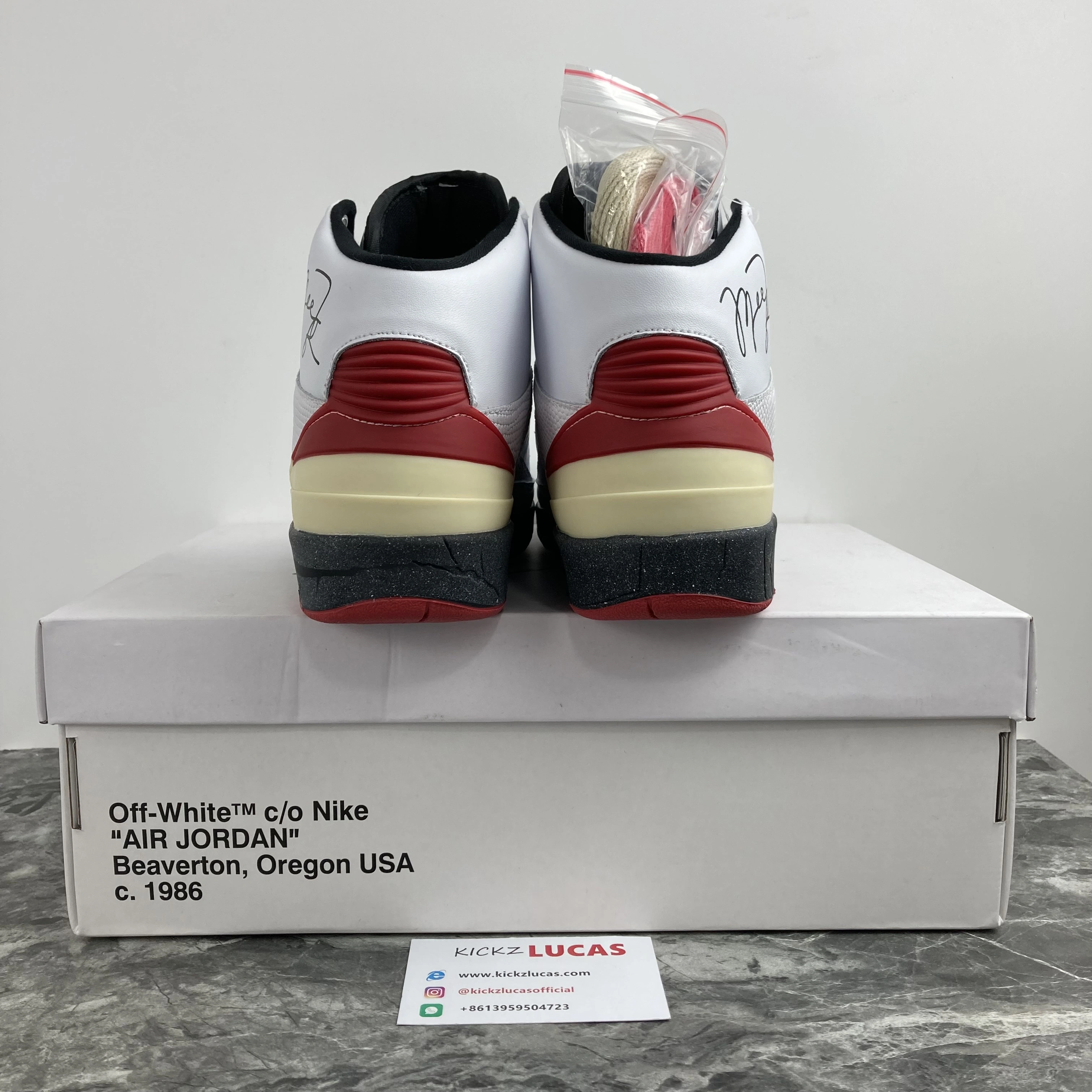 Trendy Air Jordan 2 Retro High SP Off-White White Red DJ4375- 1799