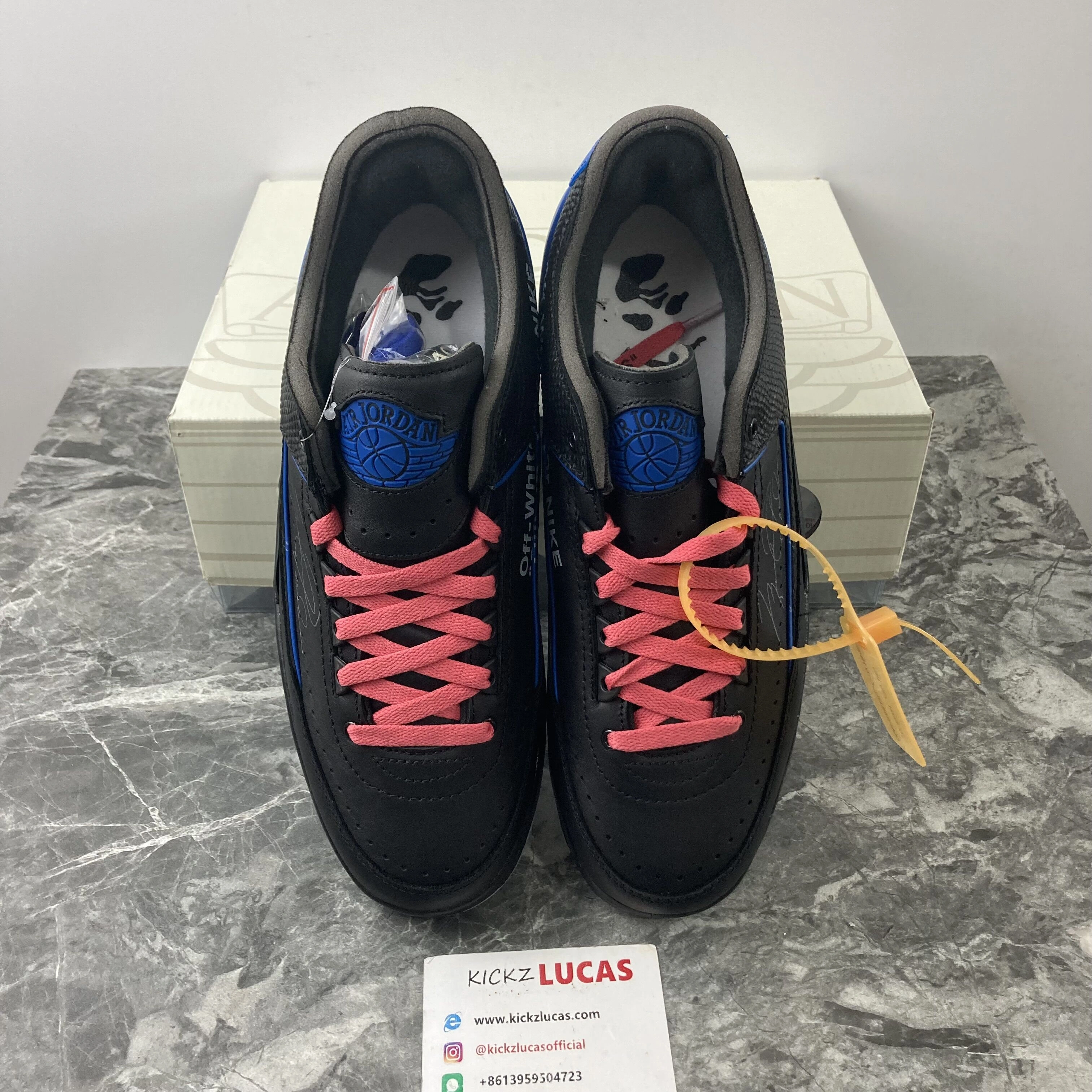 Air Jordan 2 Retro Low SP Off-White Black Blue DJ4375- SmartChoice 1803