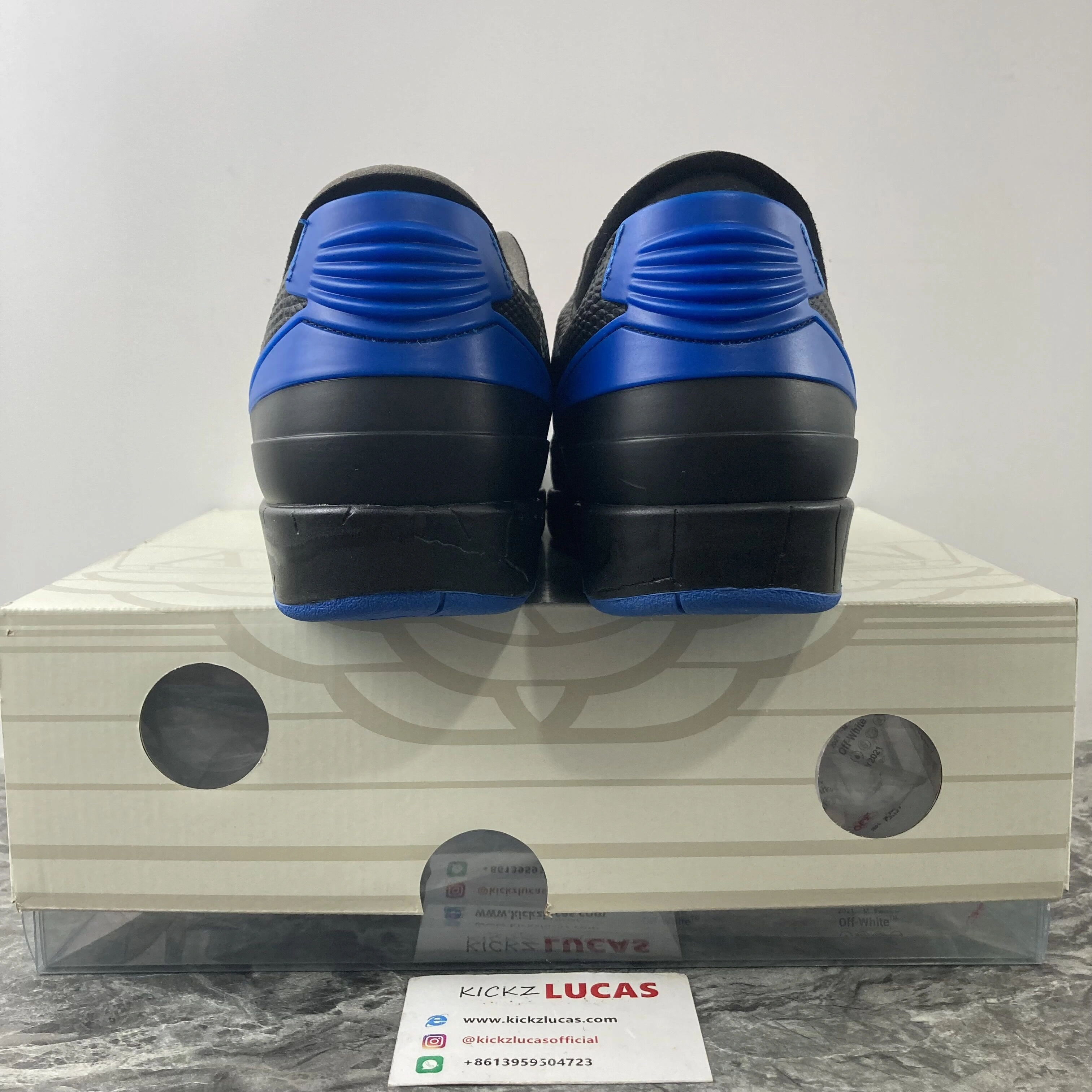 Air Jordan 2 Retro Low SP Off-White Black Blue DJ4375- SmartChoice 1803