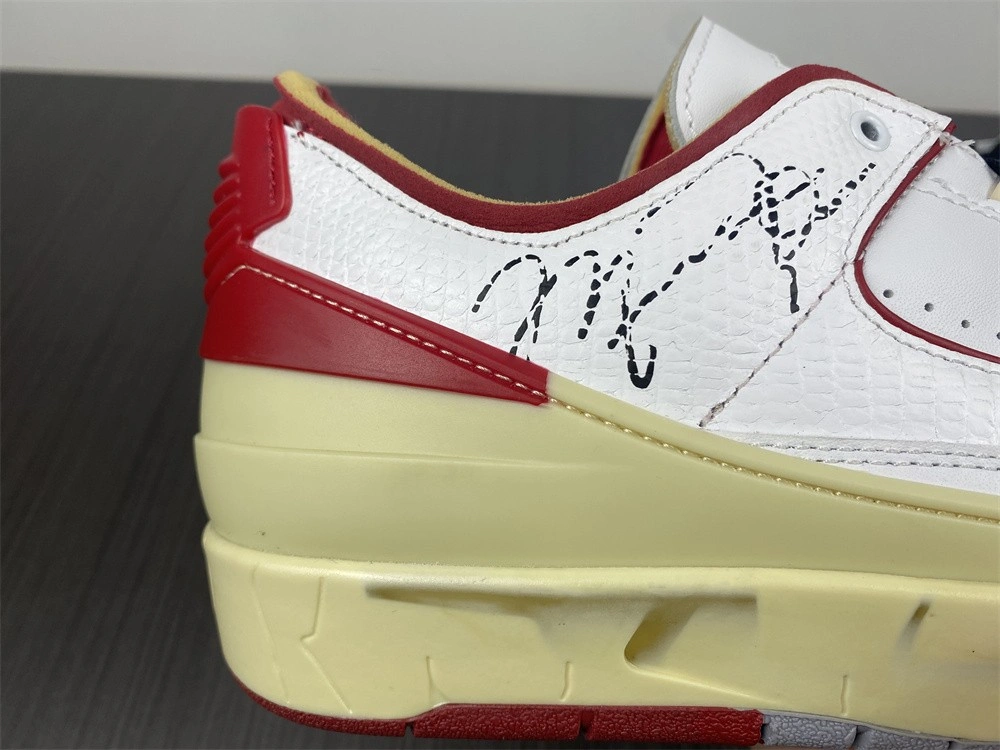 Air Jordan 2 Retro Low SP Off-White White Red DJ4375- Snug 1806