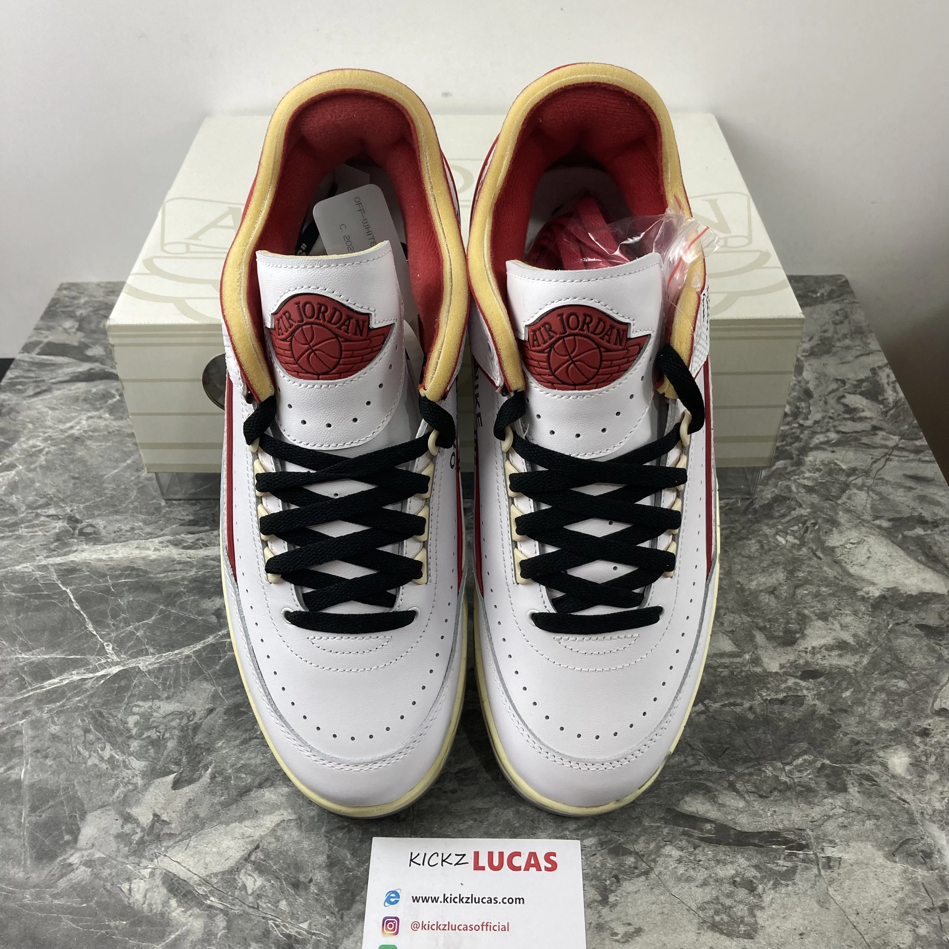 Air Jordan 2 Retro Low SP Off-White White Red DJ4375- Snug 1806