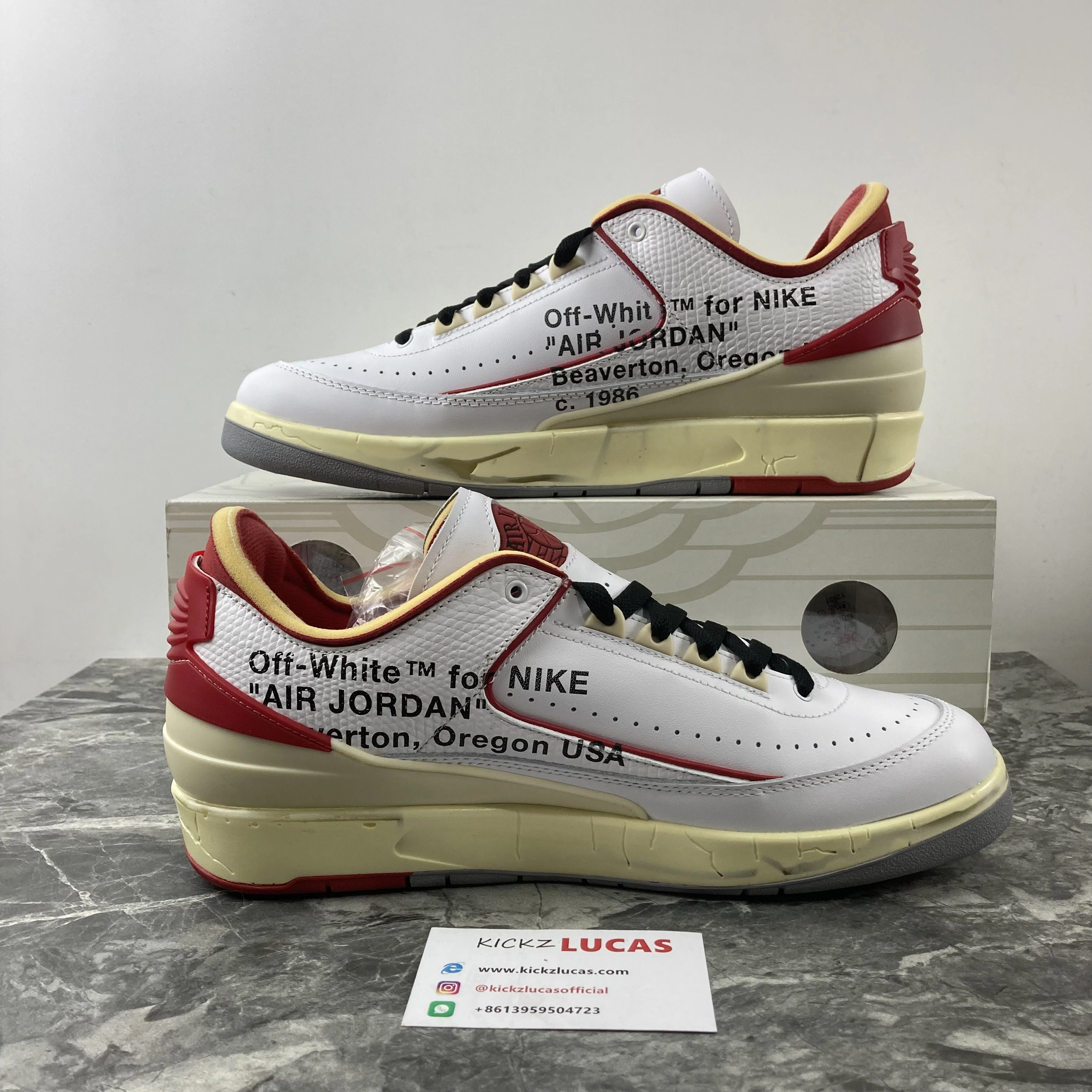 Air Jordan 2 Retro Low SP Off-White White Red DJ4375- Snug 1806