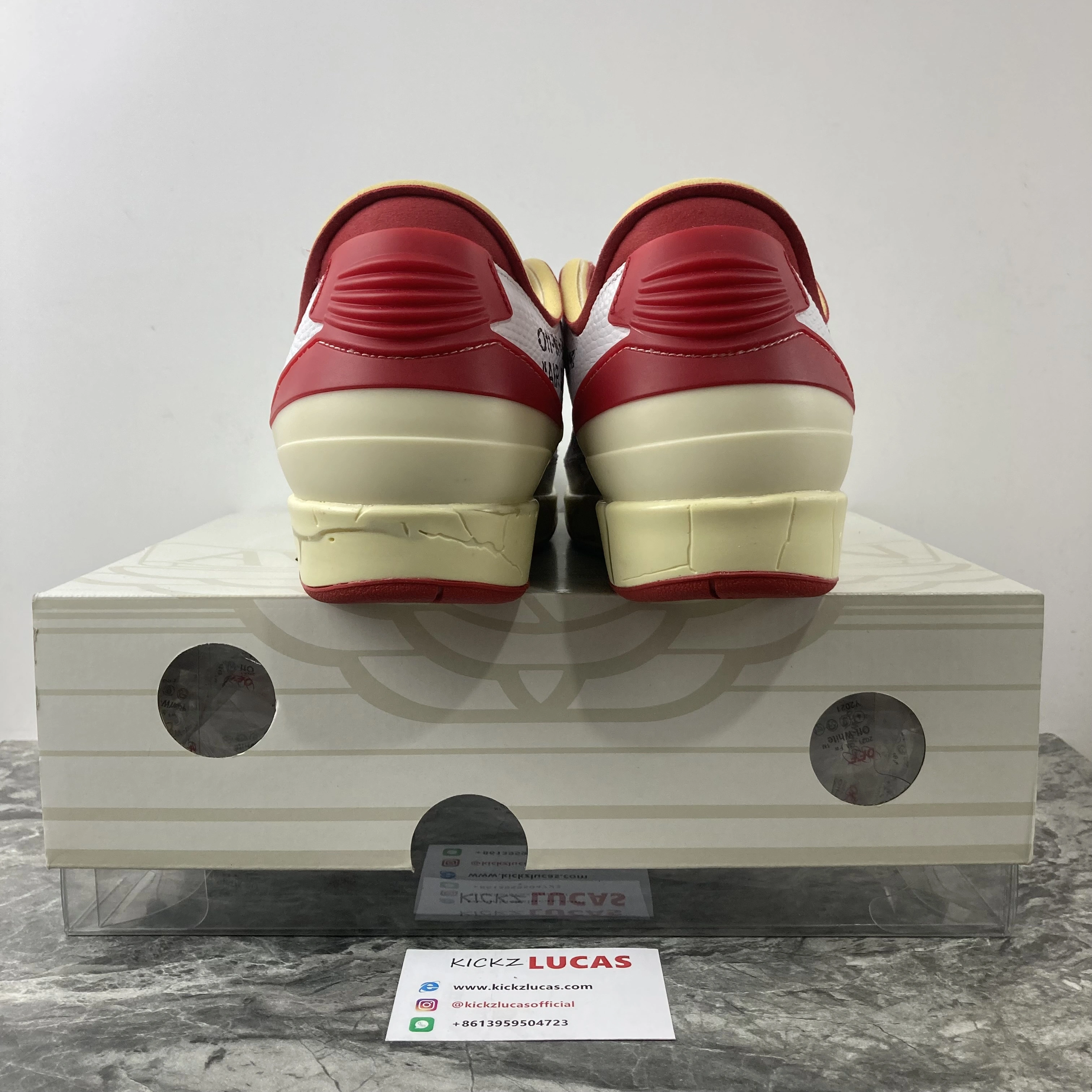 Air Jordan 2 Retro Low SP Off-White White Red DJ4375- Snug 1806