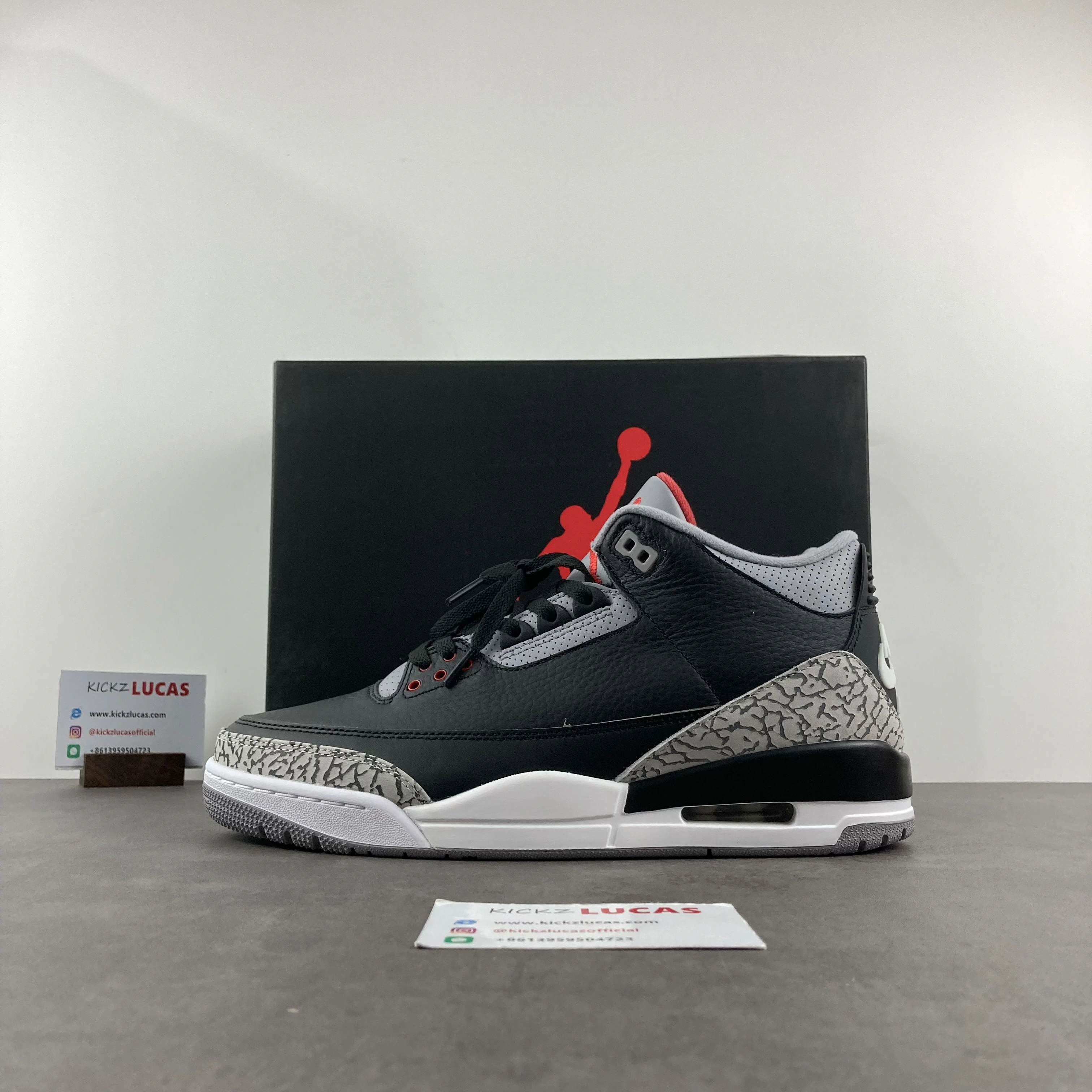 Affordable Air Jordan 3 Retro Black Cement 854262- 1868