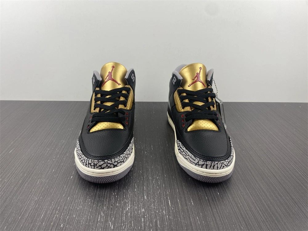 Efficient Air Jordan 3 Retro Black Cement Gold CK9246- 1857