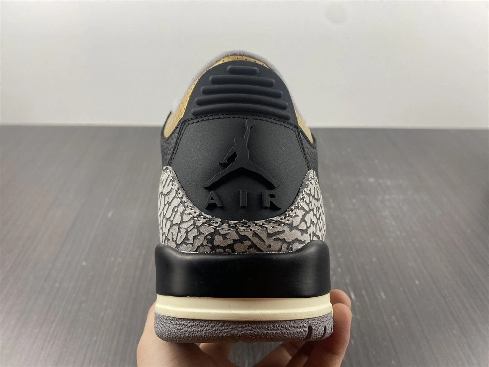 Efficient Air Jordan 3 Retro Black Cement Gold CK9246- 1857