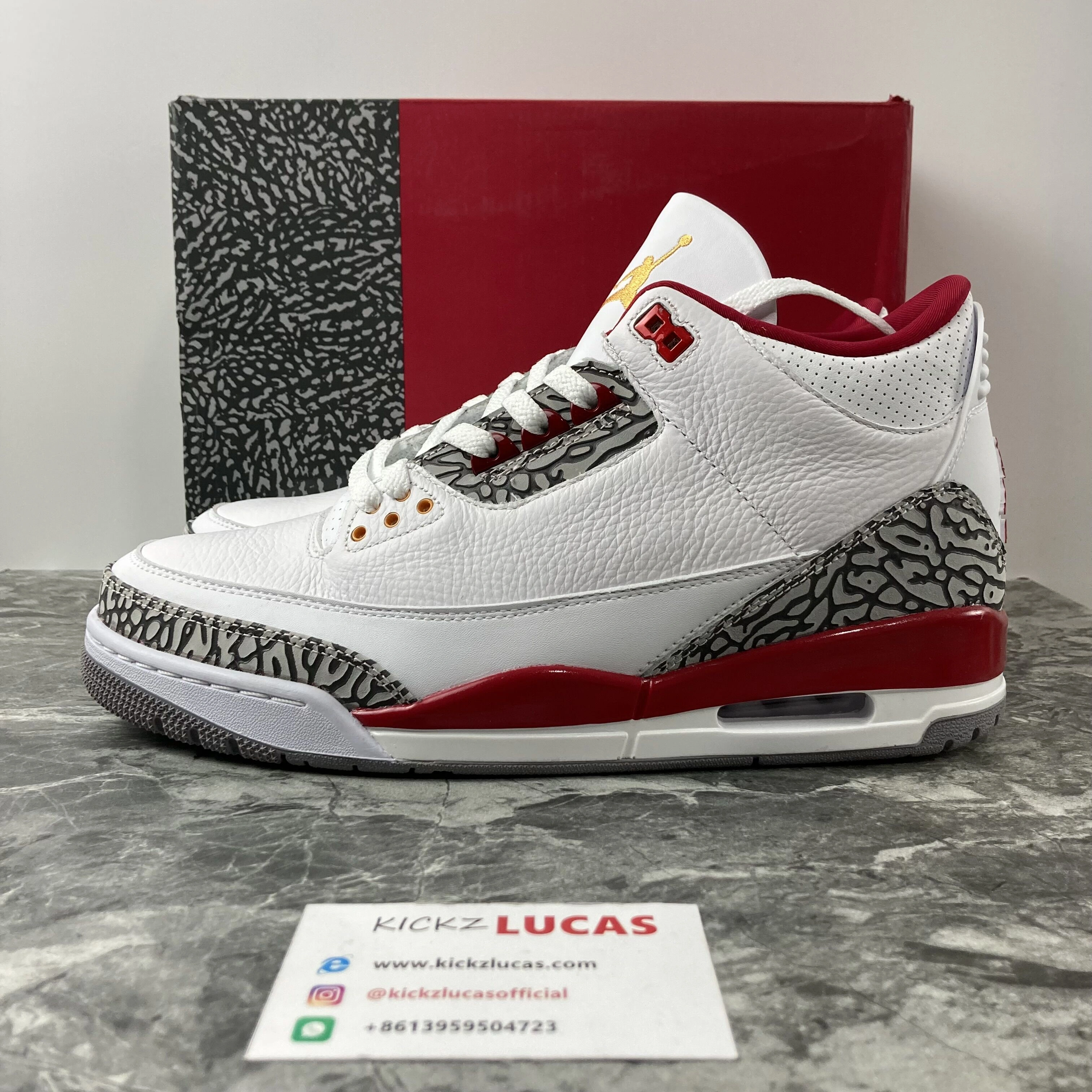 Air Jordan 3 Retro Cardinal Red CT8532- Snug 1862