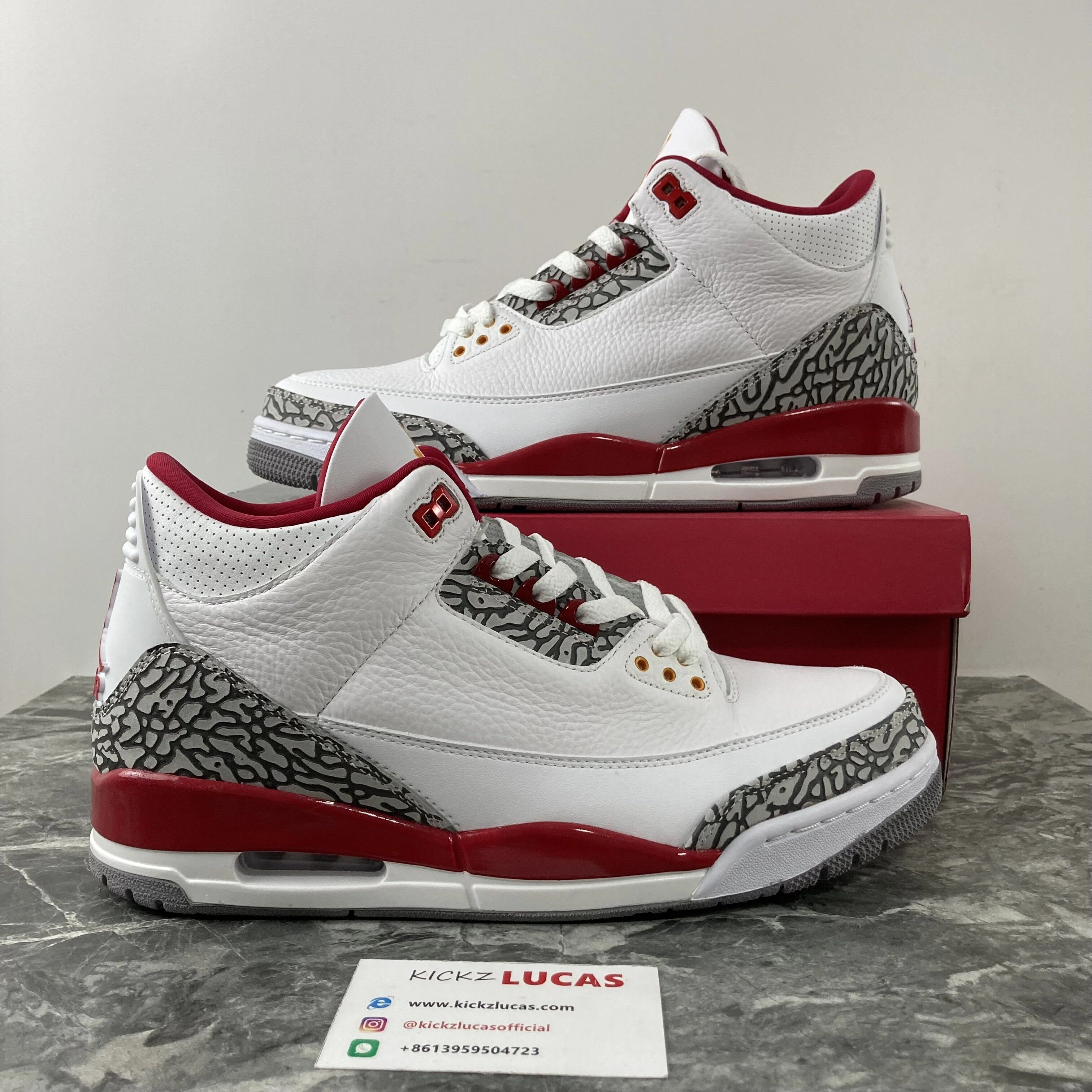 Air Jordan 3 Retro Cardinal Red CT8532- Snug 1862