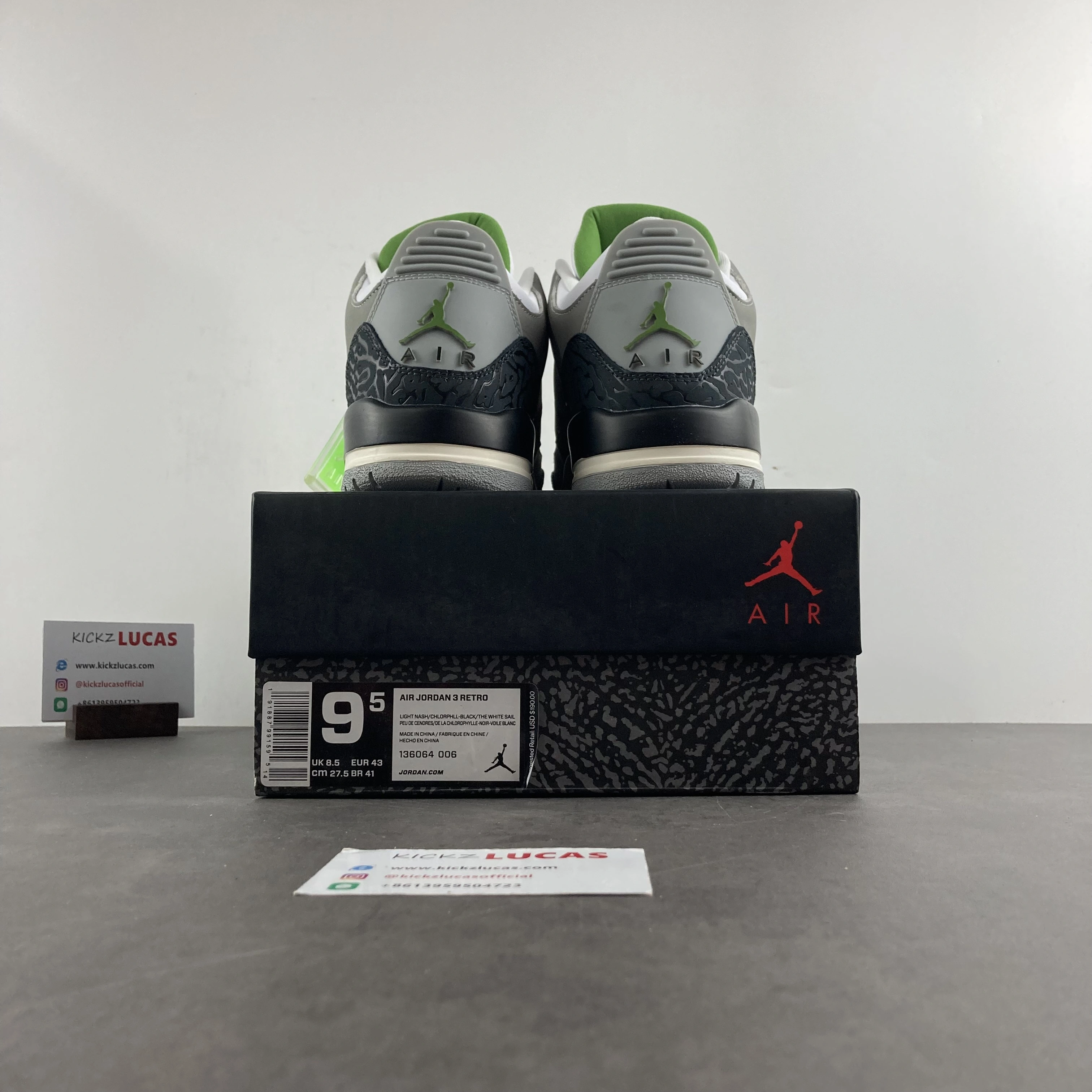 Air Jordan 3 Retro Chlorophyll 136064- Comfortable 1871