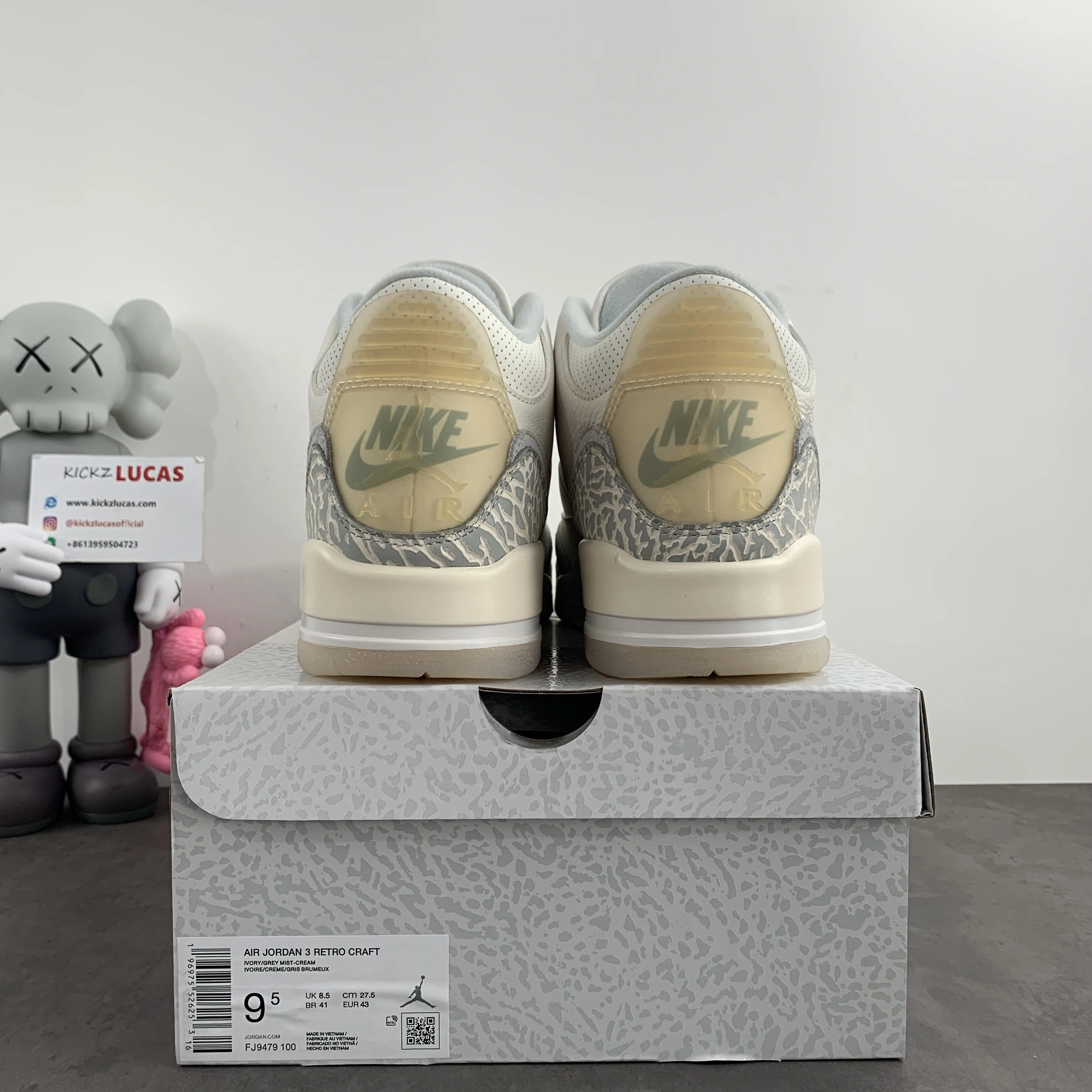Sleek Air Jordan 3 Retro Craft Ivory FJ9479- 1824