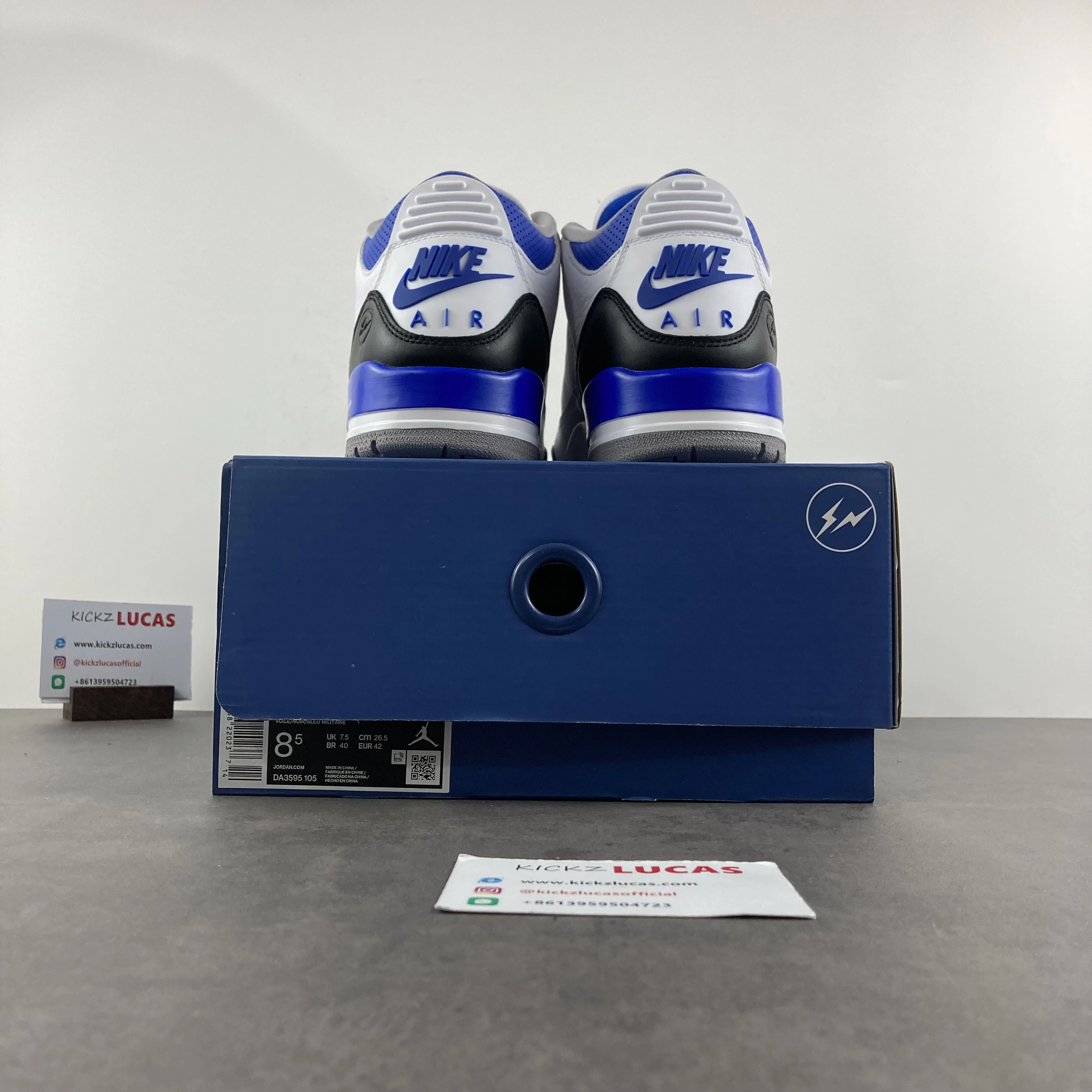 Air Jordan 3 Retro Fragment Blue DA3595- Neat 1884