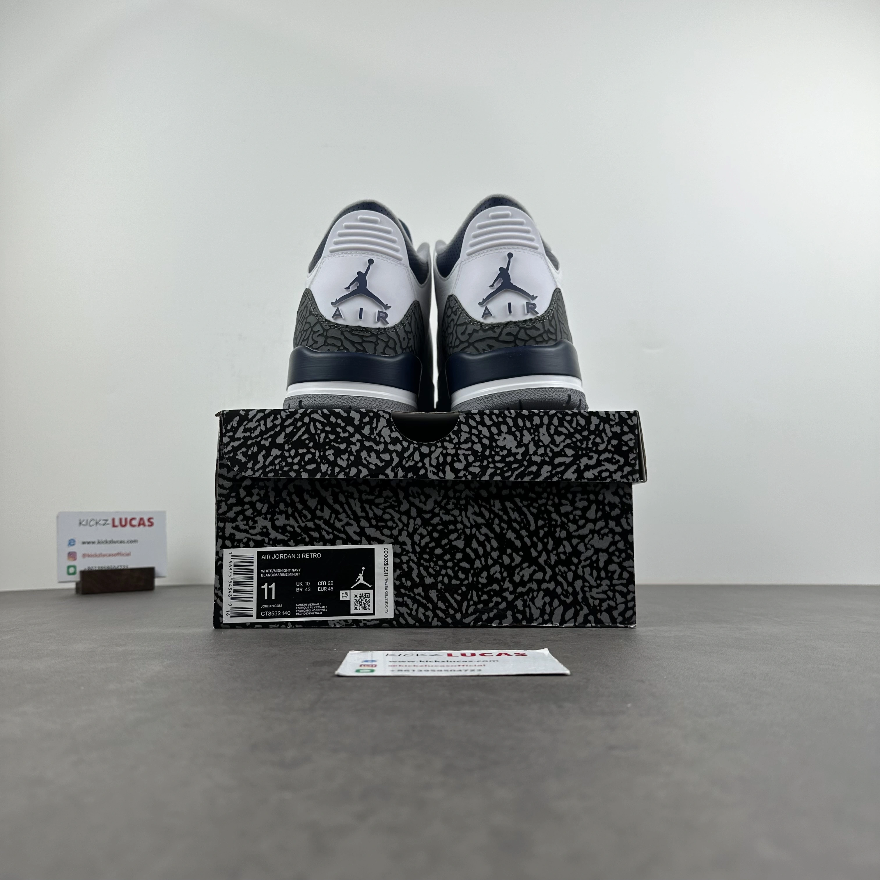 WellDesigned Air Jordan 3 Retro Midnight Navy CT8532- 1825