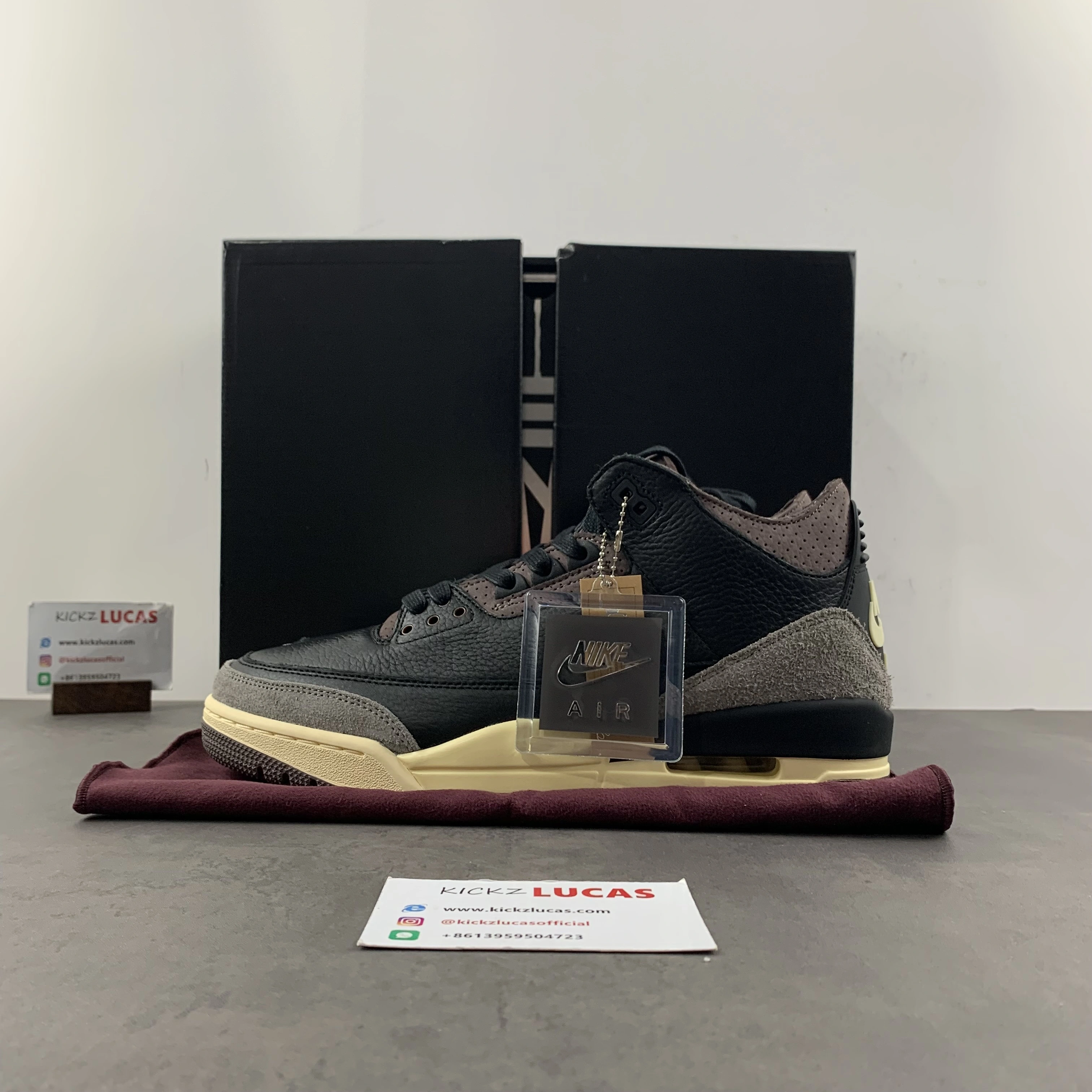 Supportive Air Jordan 3 Retro OG SP A Ma Maniére Black Violet Ore FZ4811- 1816