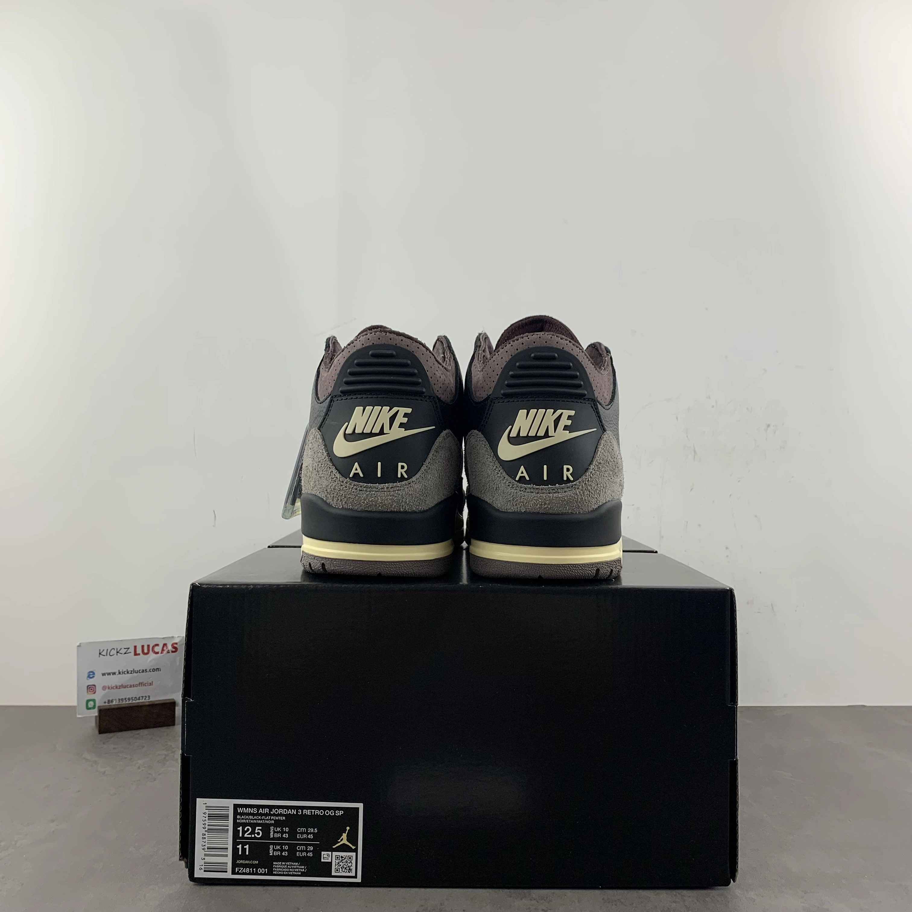 Supportive Air Jordan 3 Retro OG SP A Ma Maniére Black Violet Ore FZ4811- 1816