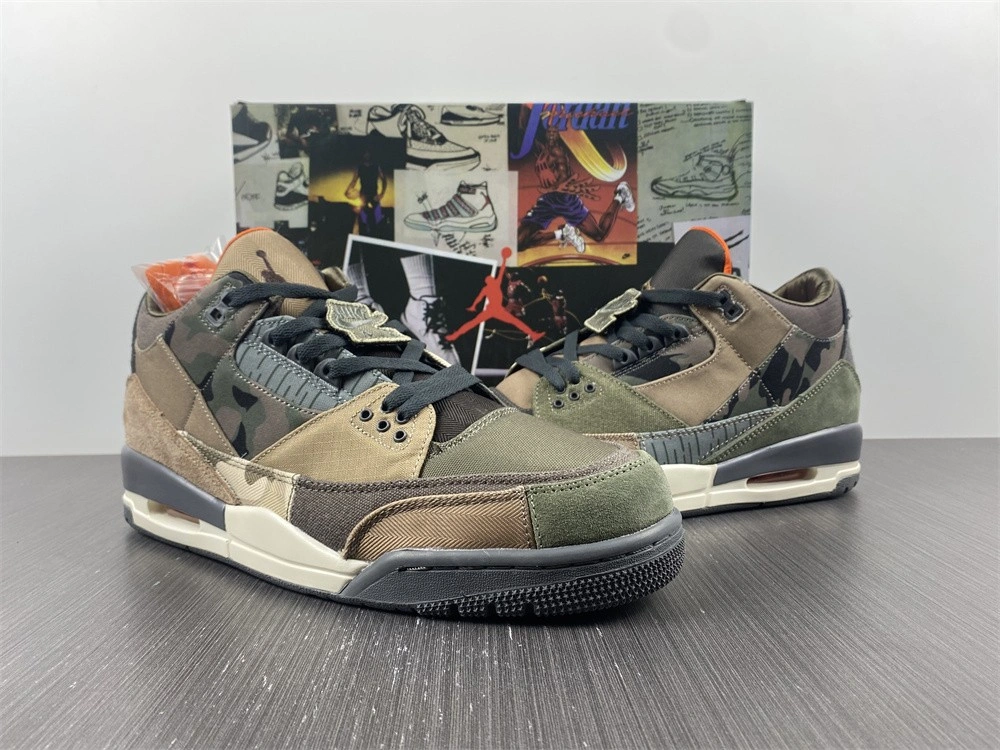 Air Jordan 3 Retro Patchwork Camo DO1830- Breathable 1863