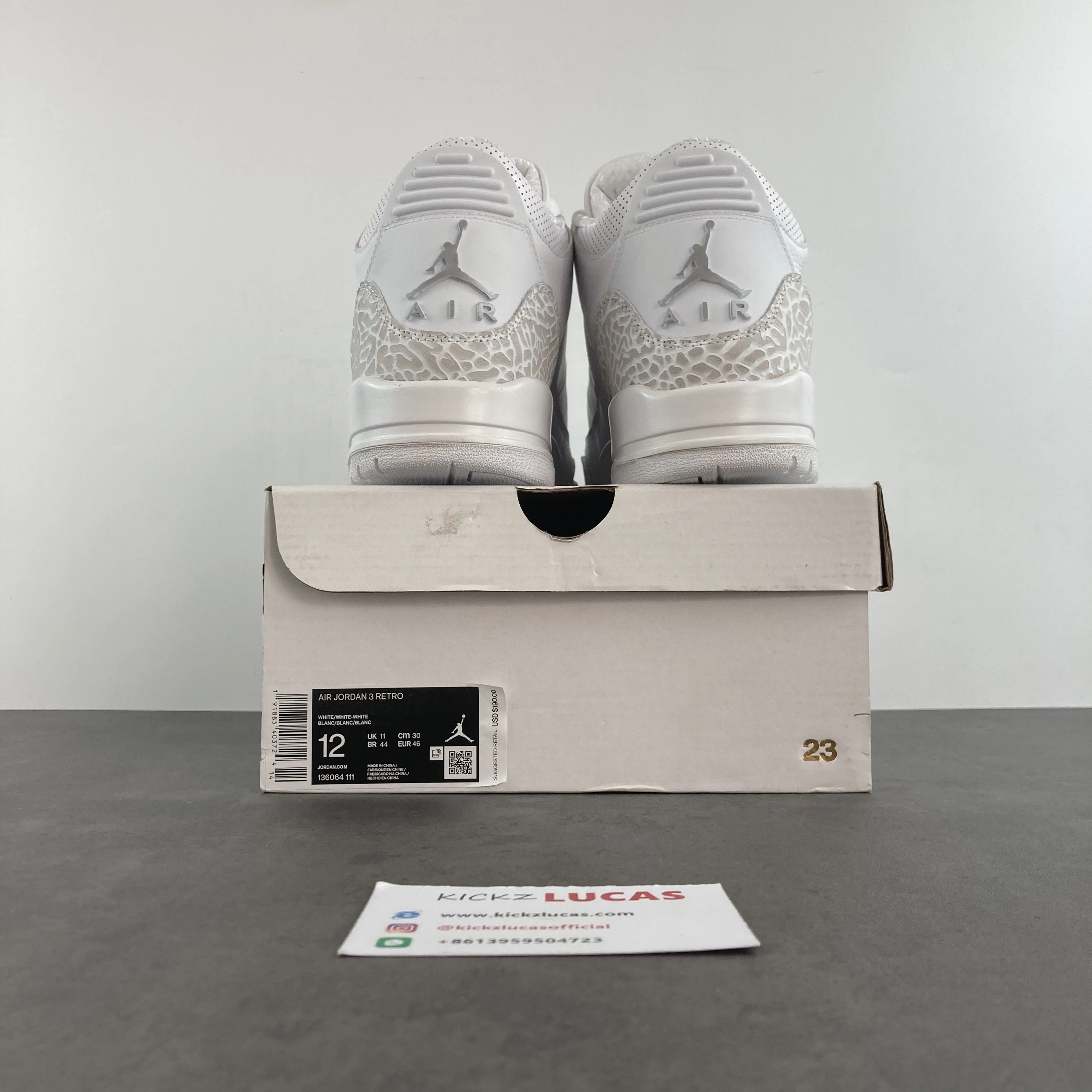 Air Jordan 3 Retro Pure White 136064- NewStyle 1864