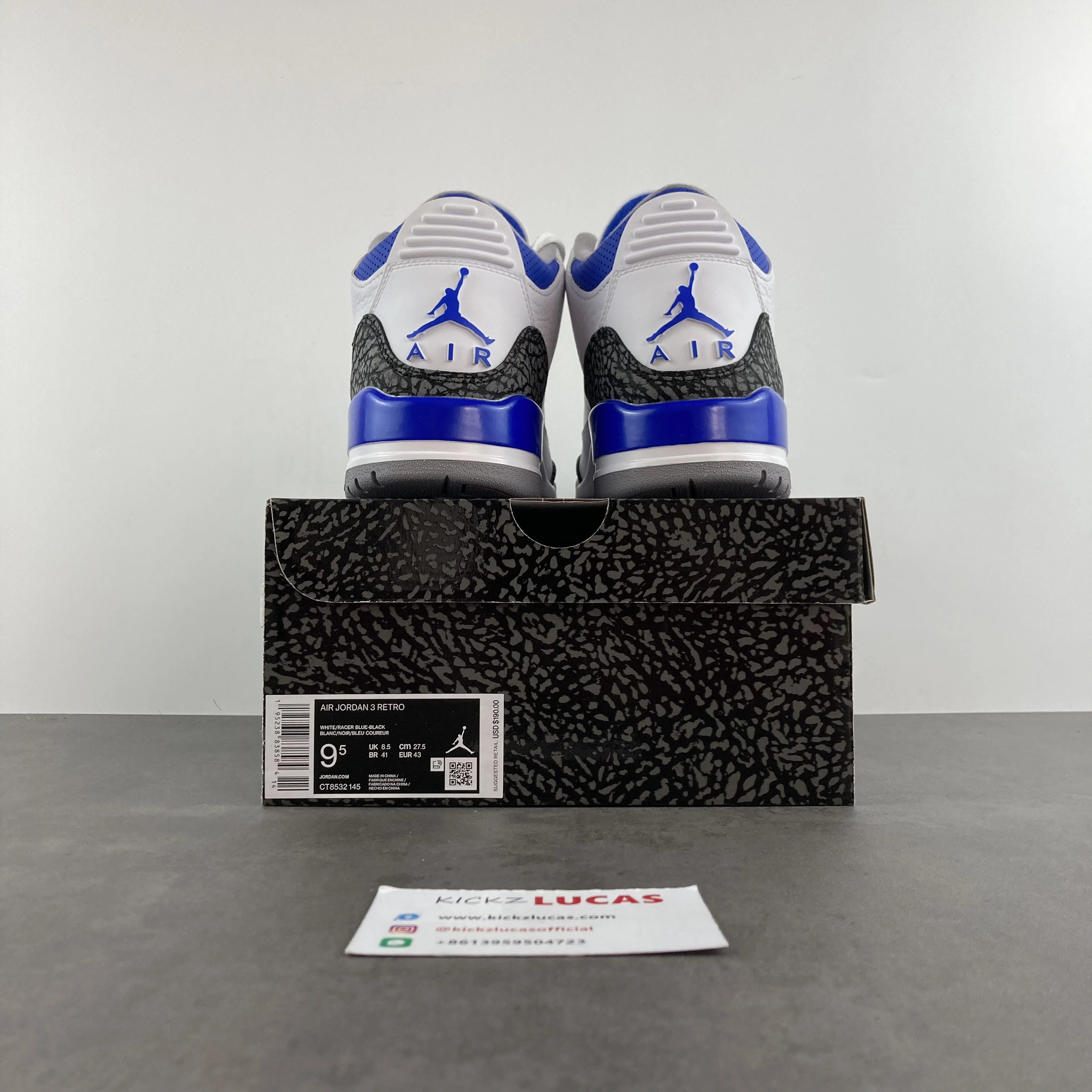 Air Jordan 3 Retro Racer Blue CT8532- Durable 1842