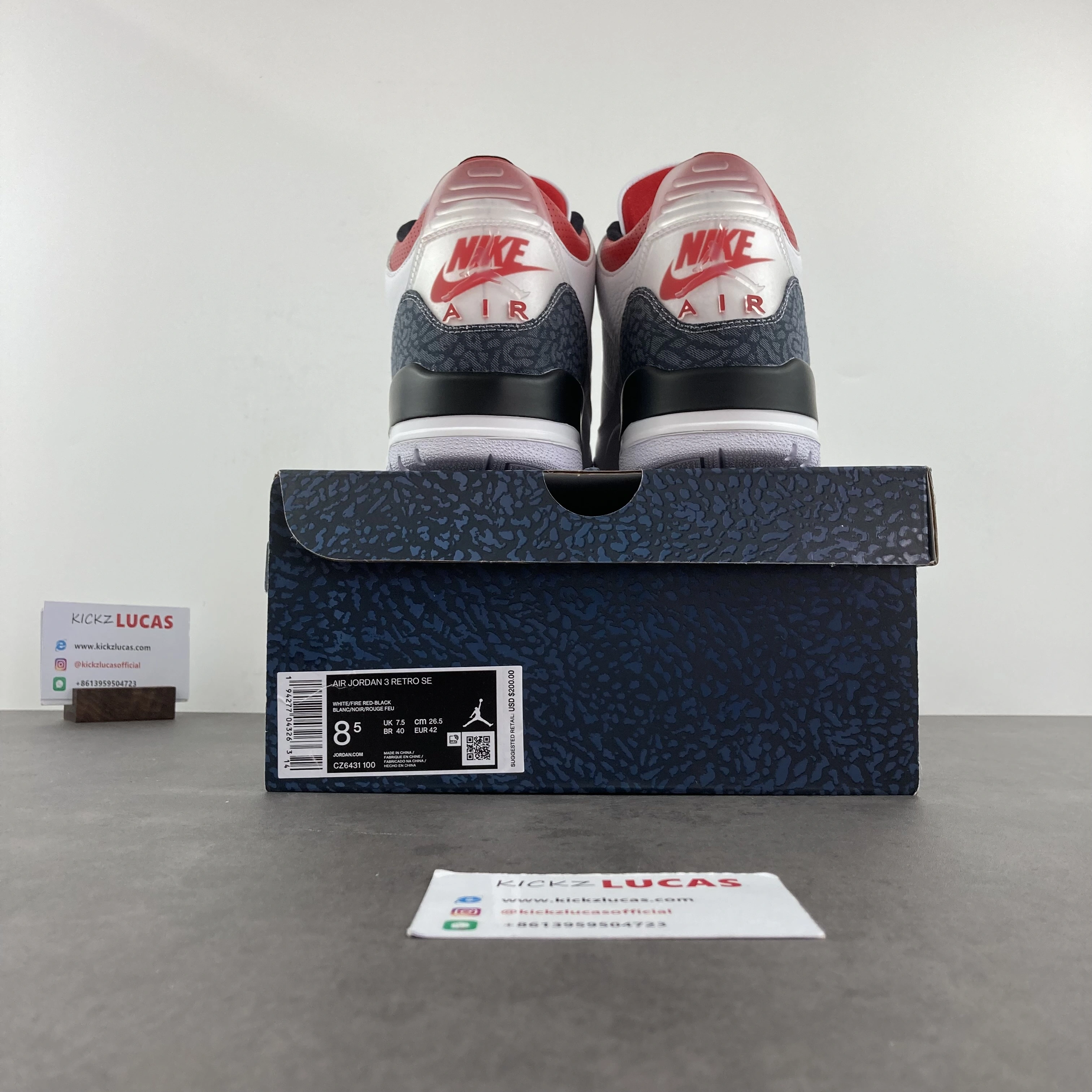 Air Jordan 3 Retro SE Fire Red Denim CZ6431- WaterResistant 1843