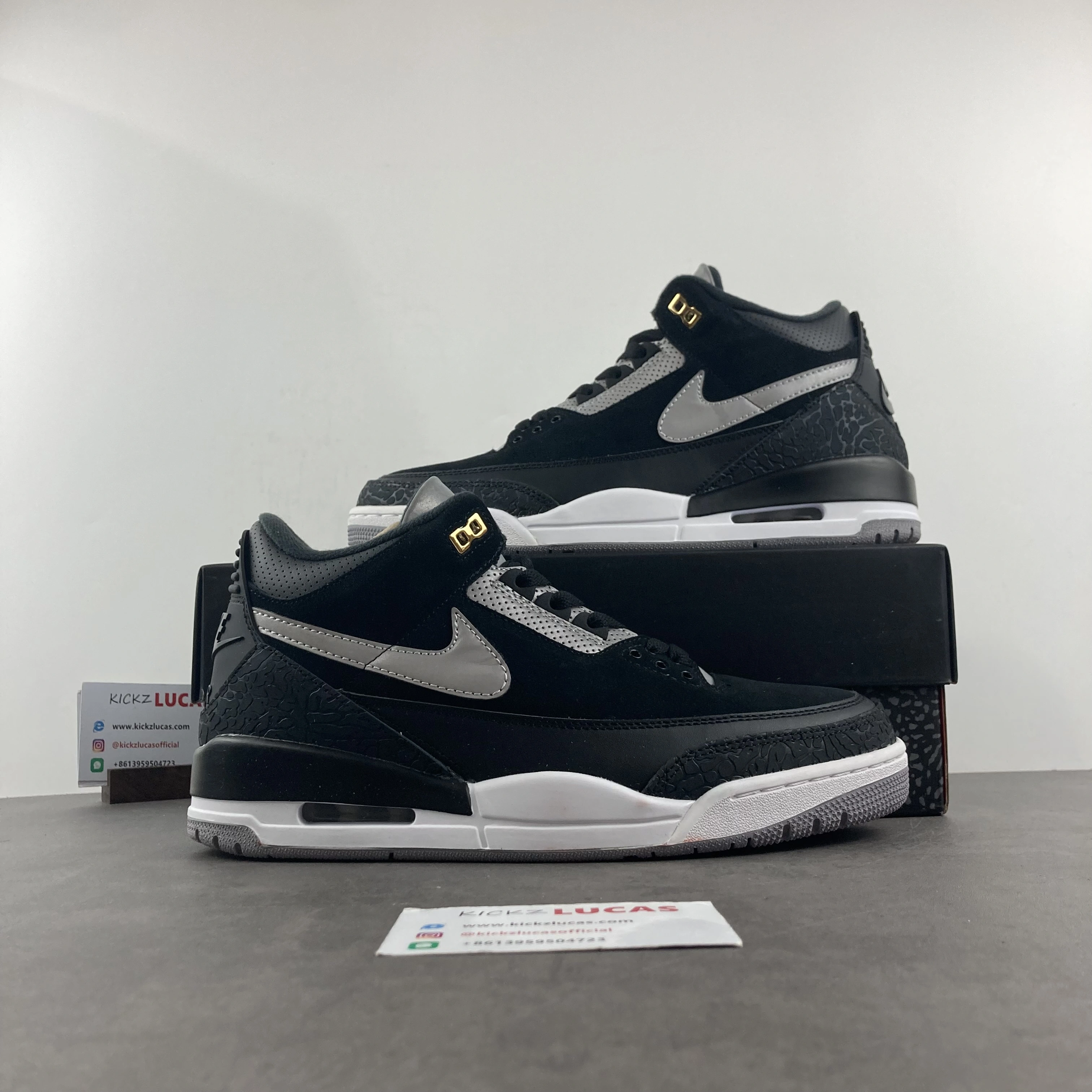 Supportive Air Jordan 3 Retro Tinker Black Cement Gold CK4348- 1886